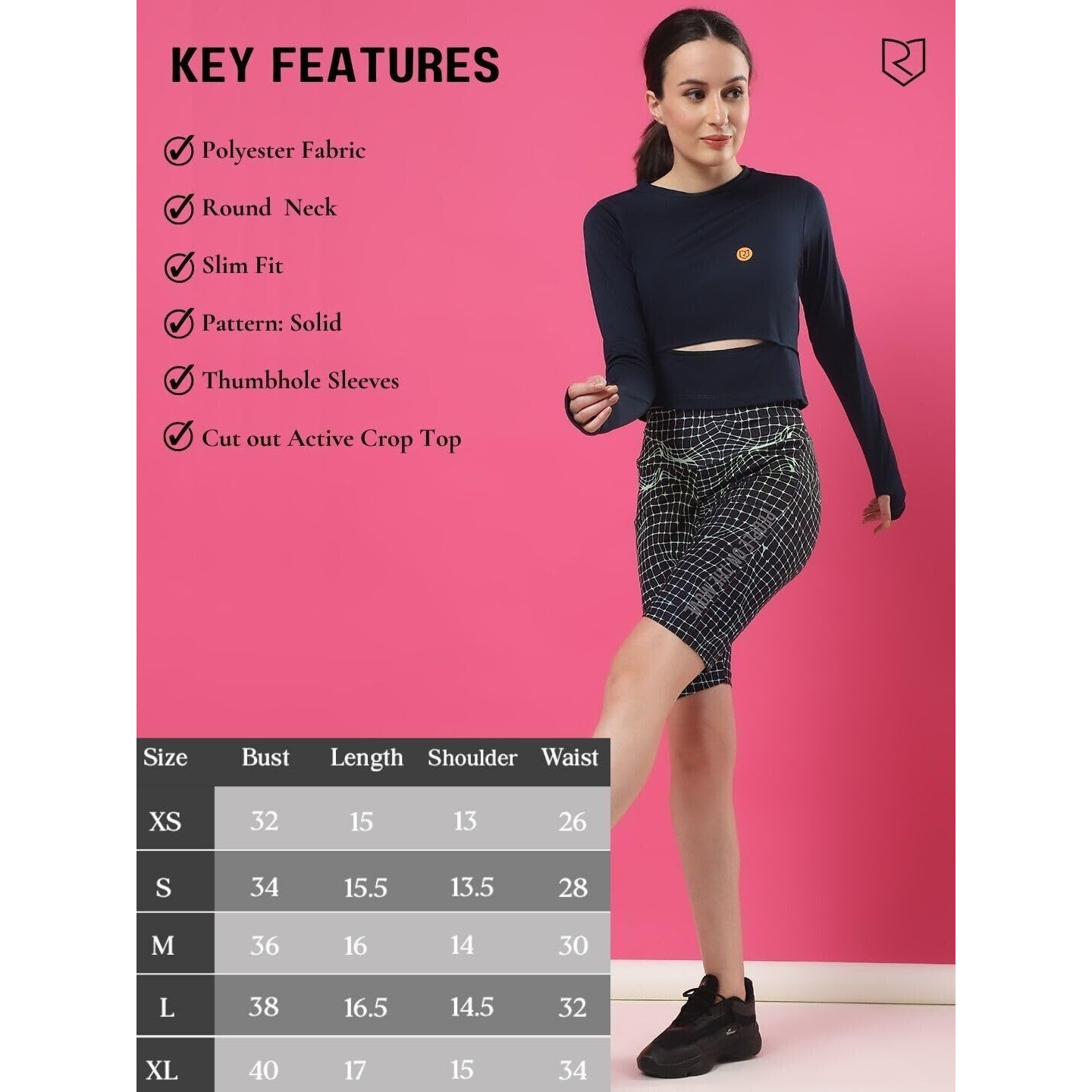 Rigo Activewear Top For Women | Active Wear, Western Top & Tshirts For Women | Comfort Fit Stylish Active T-Shirt For Girls | Gym/Sports Wear Tees & Workout Tops