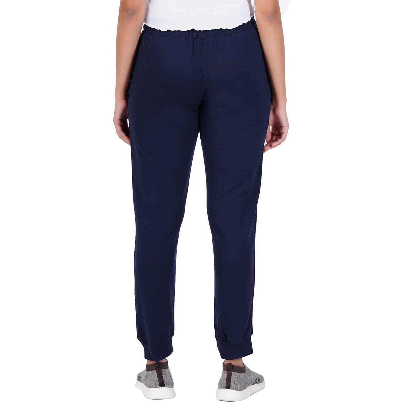 T2F Women's Regular Track Pants (Wom-Jog-01_Navy