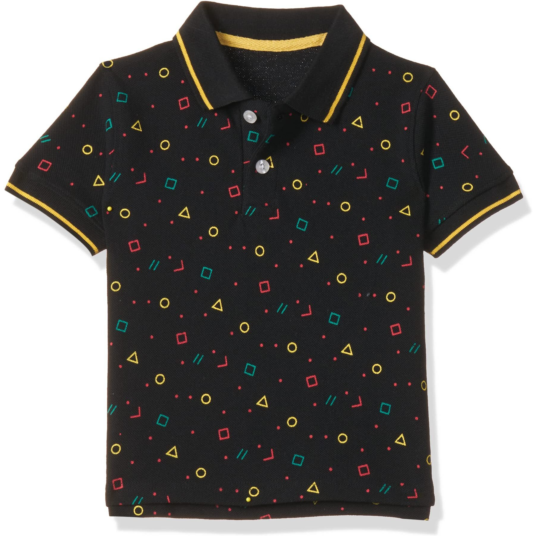 T2F Boy's Cotton Regular Fit T-Shirt Black