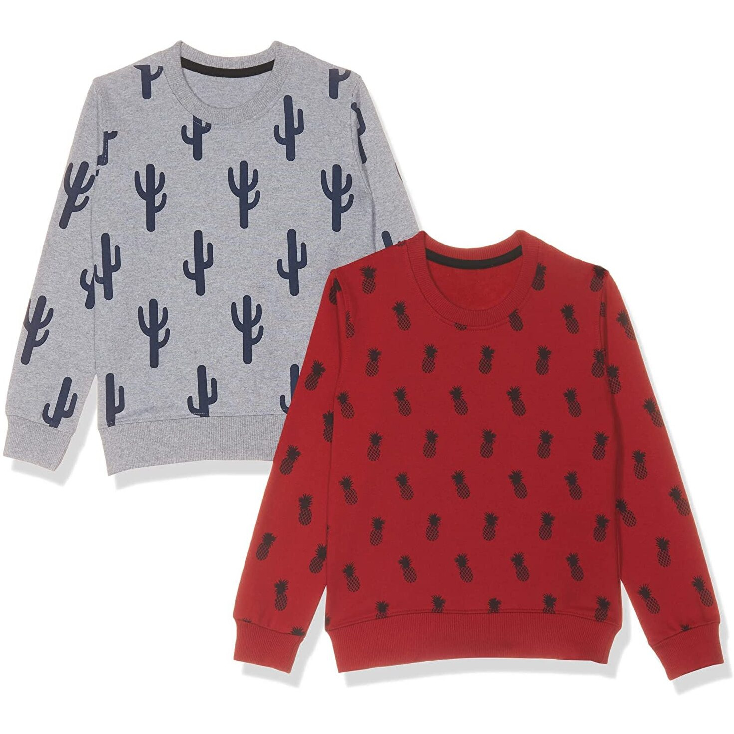 T2F Boy's Cotton Crew Neck Sweatshirt (Bys-Rn-Ss-01_Multicolor 1_9-10 Years)