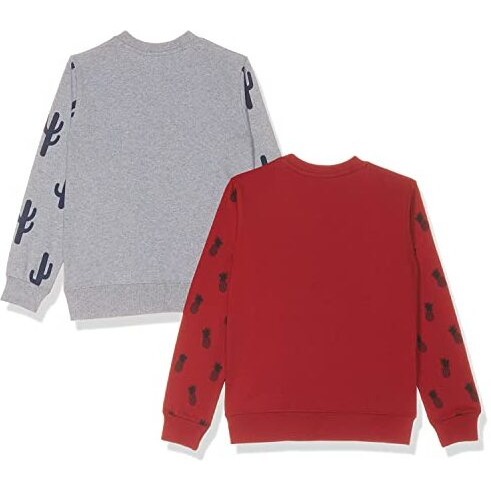 T2F Boy's Cotton Crew Neck Sweatshirt (Bys-Rn-Ss-01_Multicolor 1_7-8 Years)