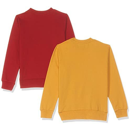 T2F Boy's Cotton Crew Neck Sweatshirt (Bys-Rn-Ss-01_Multicolor 2_5-6 Years)