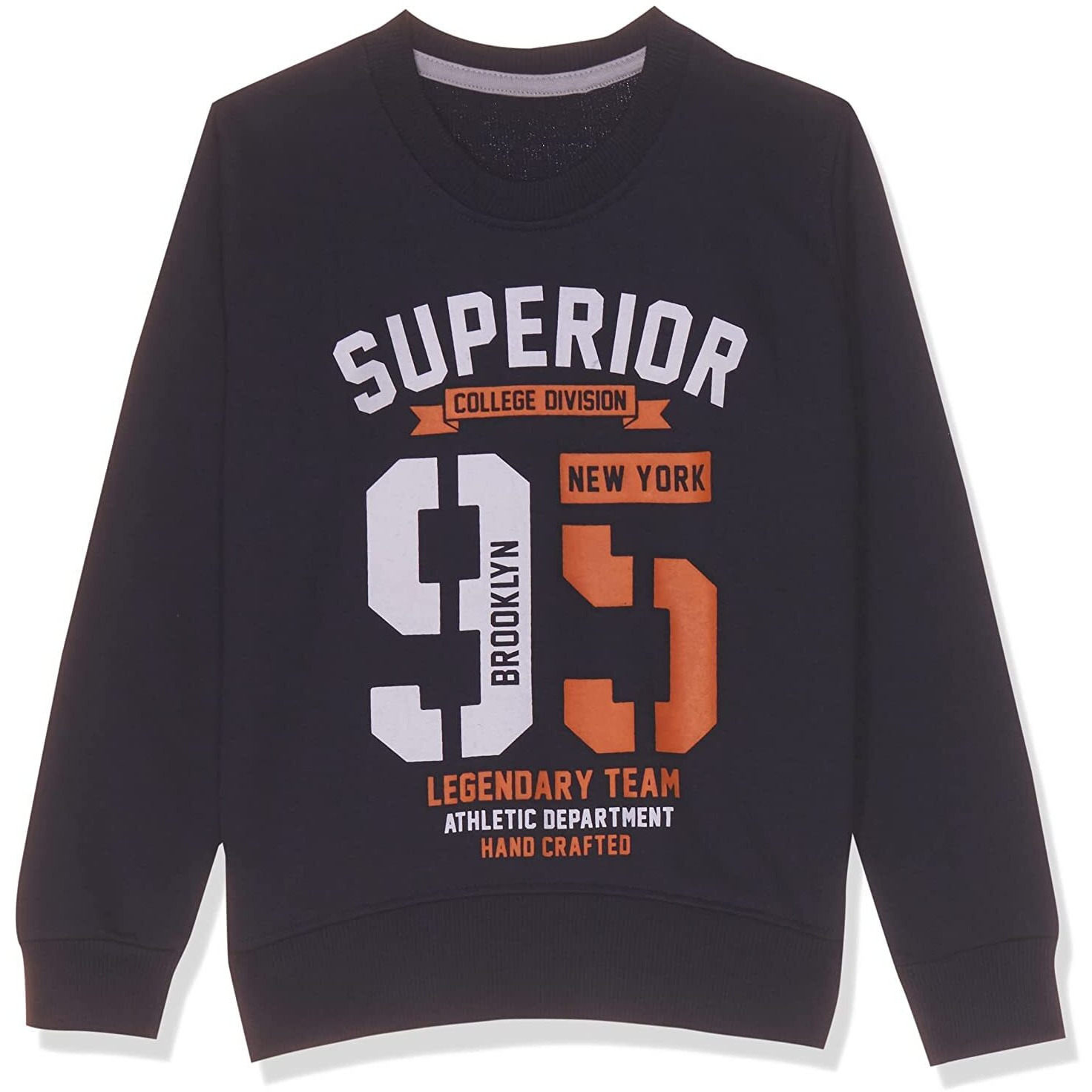T2F Boy's Cotton Crew Neck Sweatshirt (Bys-Rn-Ss-01_Multicolor 5_9-10 Years)