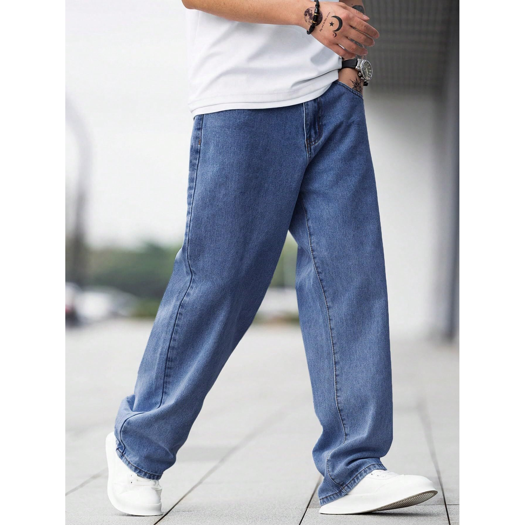 Tagas Men Mid Rise Regular Jeans (Mdj-11-Medium 30_Medium Blue