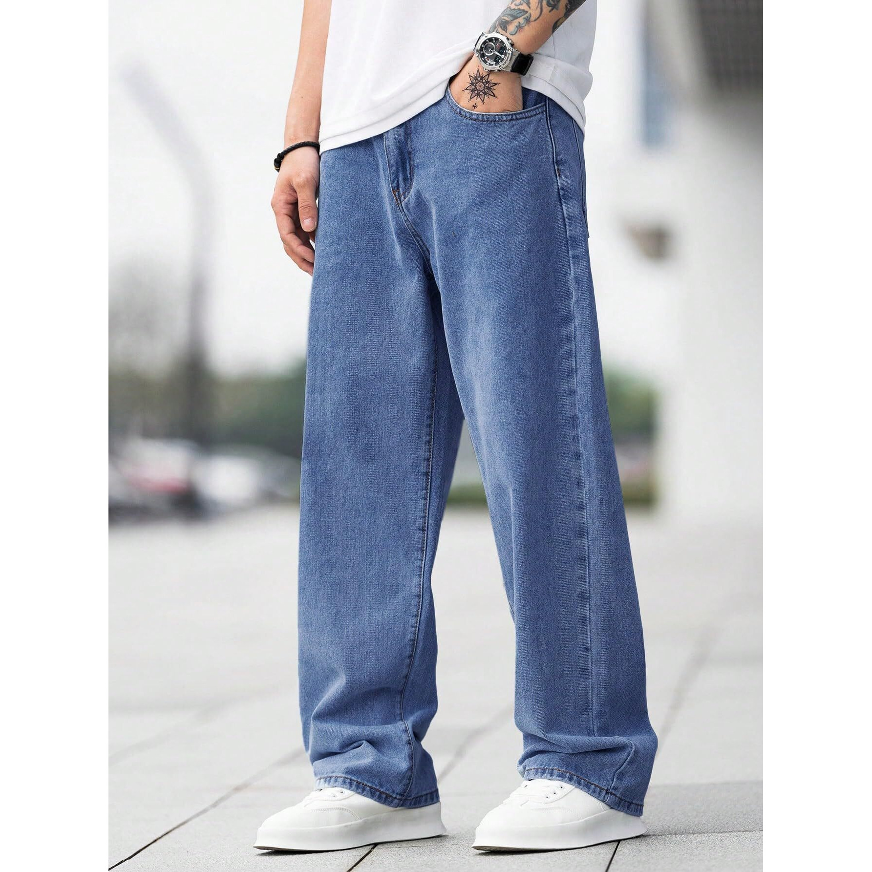 Tagas Men Mid Rise Regular Jeans (Mdj-11-Medium 30_Medium Blue