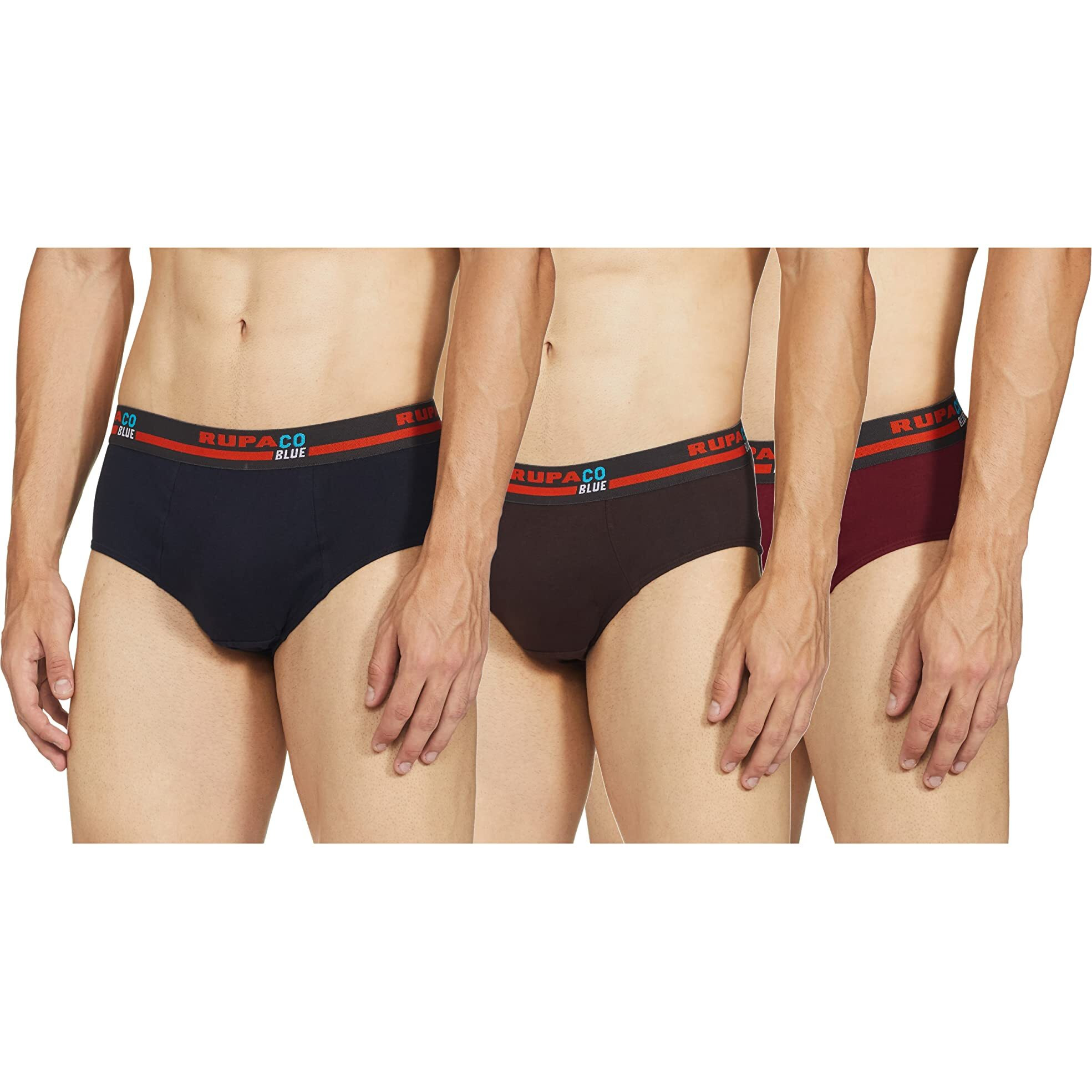 Coblue By Rupa Inner Elastic 85 Cm Brief For Men (Pack Of 3) Multicolour