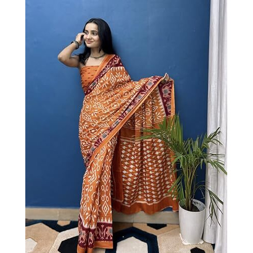 Shiv Textiles Cotton Printed Saree For Women.(Smc-St-230-Red)