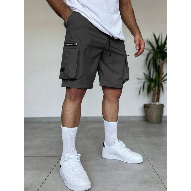 Smowkly Authentic Men's Cotton Classic Cargo Shorts || Elastic Waist & 4 Pockets || Regular Fit Above Knee Length Chino Half Pant For Summer || Men Shorts || Men Shorts Cotton || Men's Shorts Casual