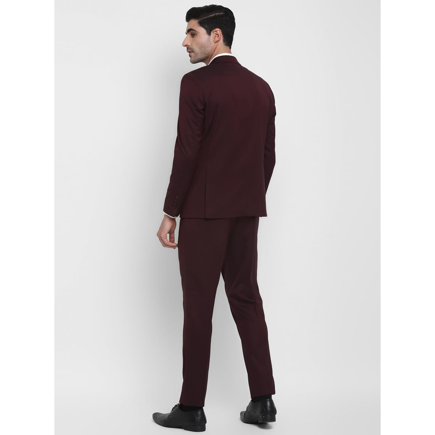 Turtle Men 100% Cotton Dobby Print Full Sleeve Two Piece Brown Party Suit