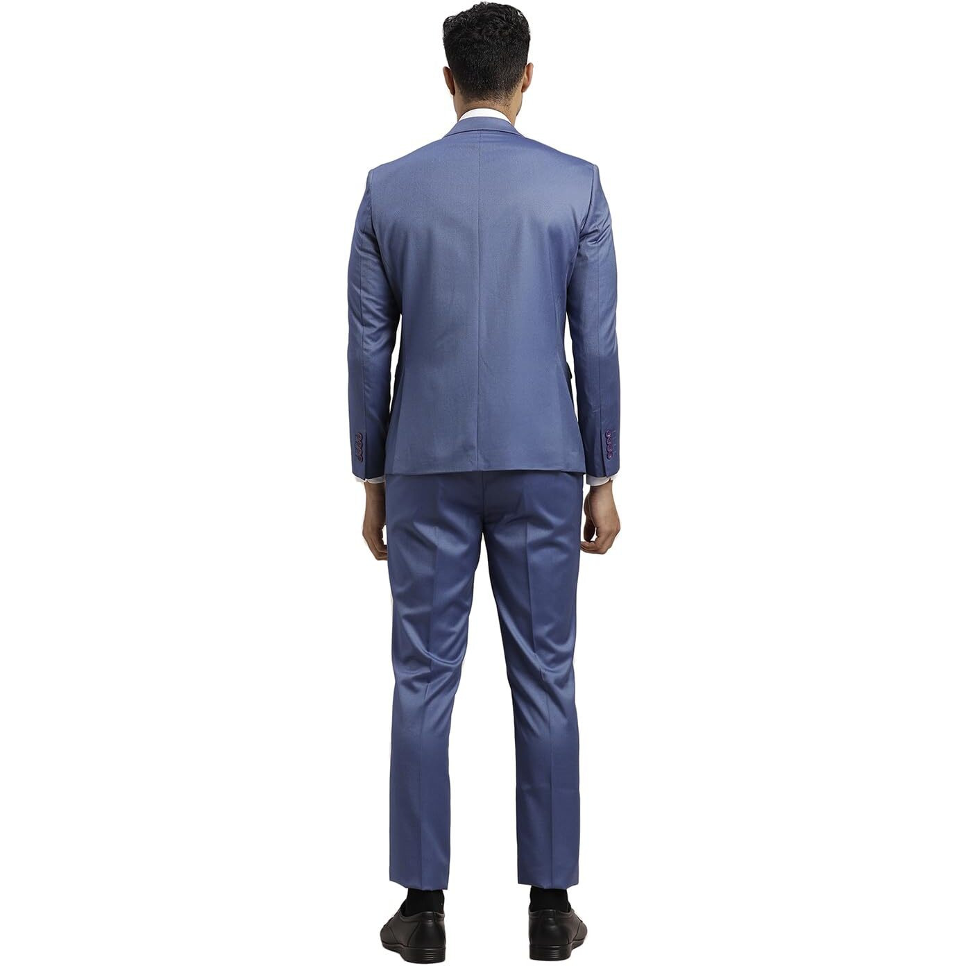 Turtle Men 100% Cotton Dobby Print Full Sleeve Two Piece Light Blue Party Suit