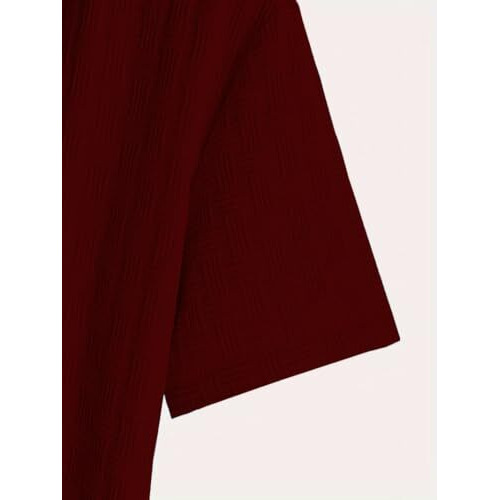 Tagdo Men Cotton Blend Solid Modern Fit Shirt (Chatai-Shirt-2028-Maroon-Xxl_Maroon)