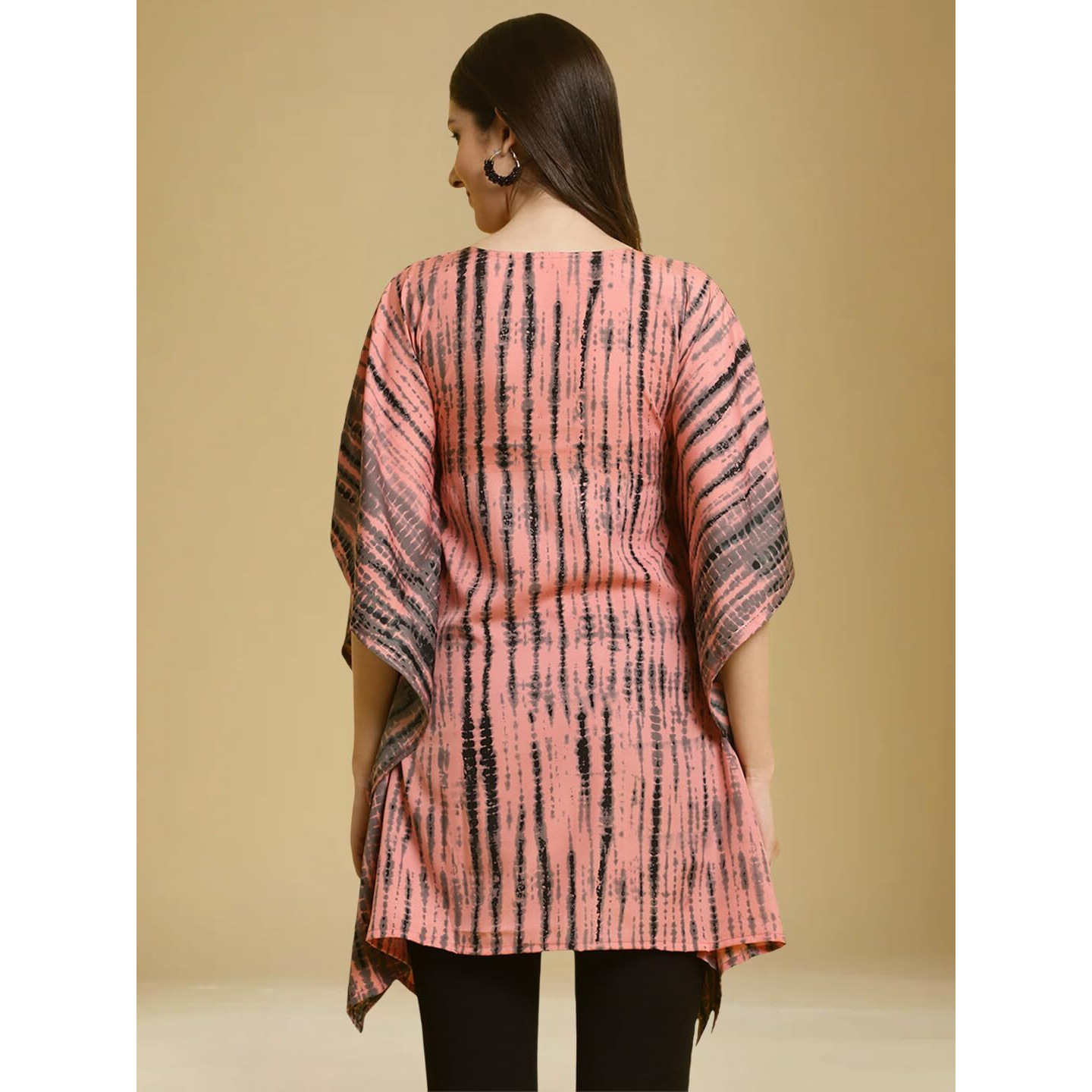 Tee Projekt Casual Crepe Kimino Sleeves Women's Kaftan Dress Ll Kaftan Casual & Everyday Kurta (Pack Of 2)