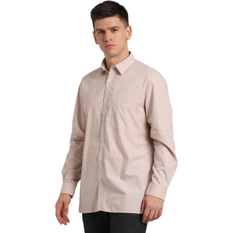 Turtle Men 100% Cotton Blue Solid Regular Fit Formal Shirt