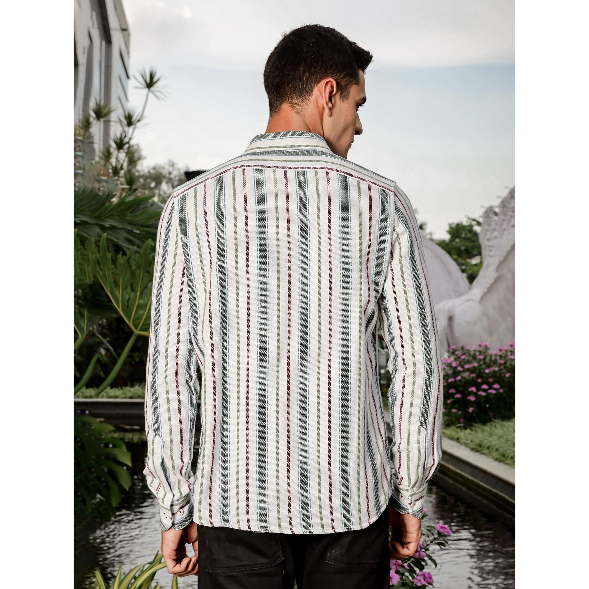 Thomas Scott Regular Fit Long Sleeve Flap Pocket Shirt For Men White