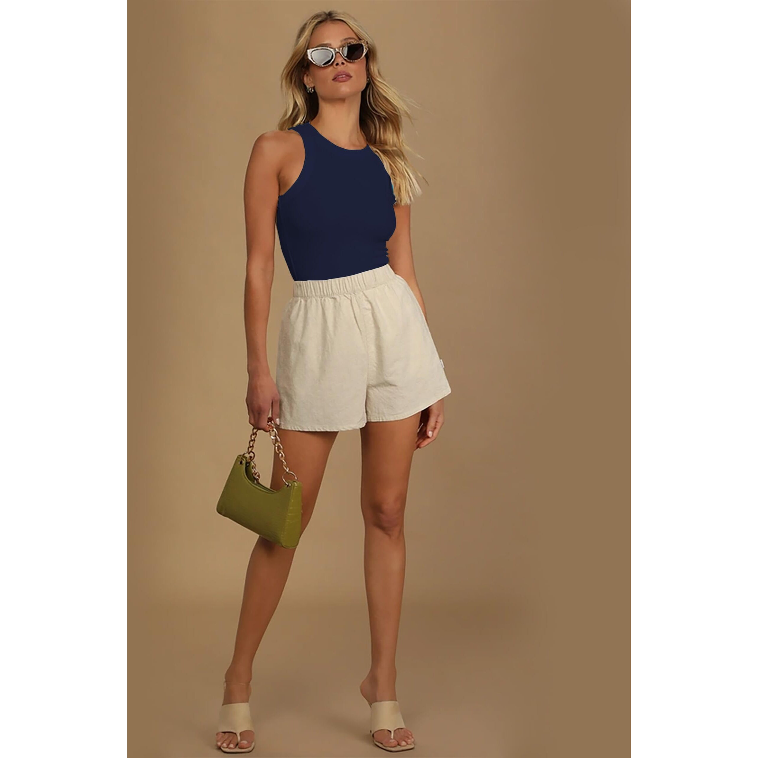 Toochki Women's Solid Fitted Top (Toochki268-Tp-A/M_Blue