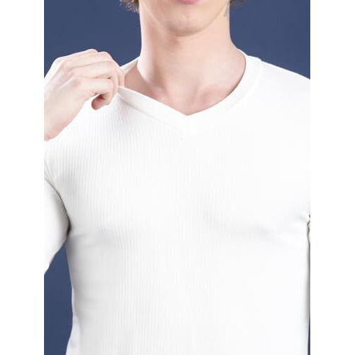 Rupa Blouson Regular Plain Thermal Top (Torrido Men's Vnfs 6001_White_100)
