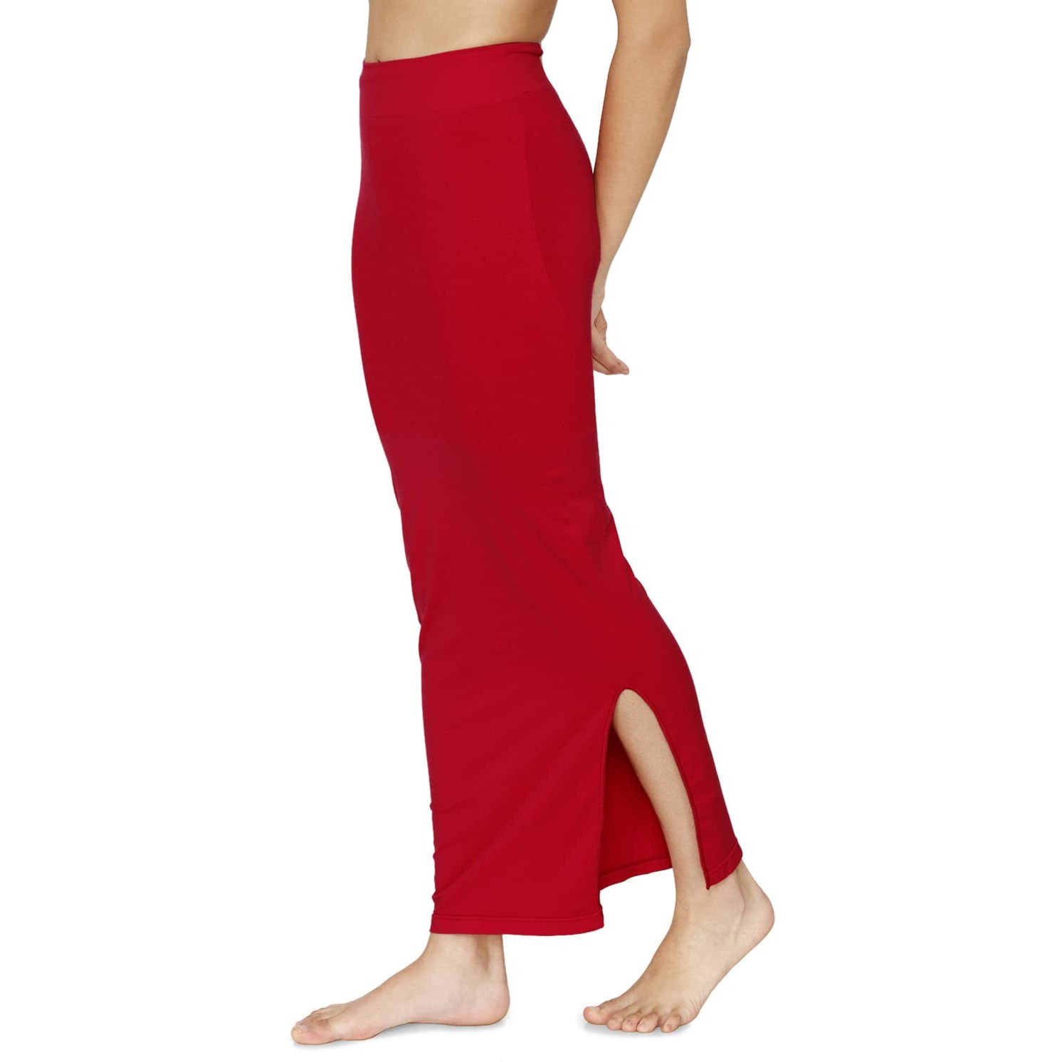 Zivame All Day Seamless Mermaid Saree Shapewear With Removable Drawcord For Women - Tango Red1
