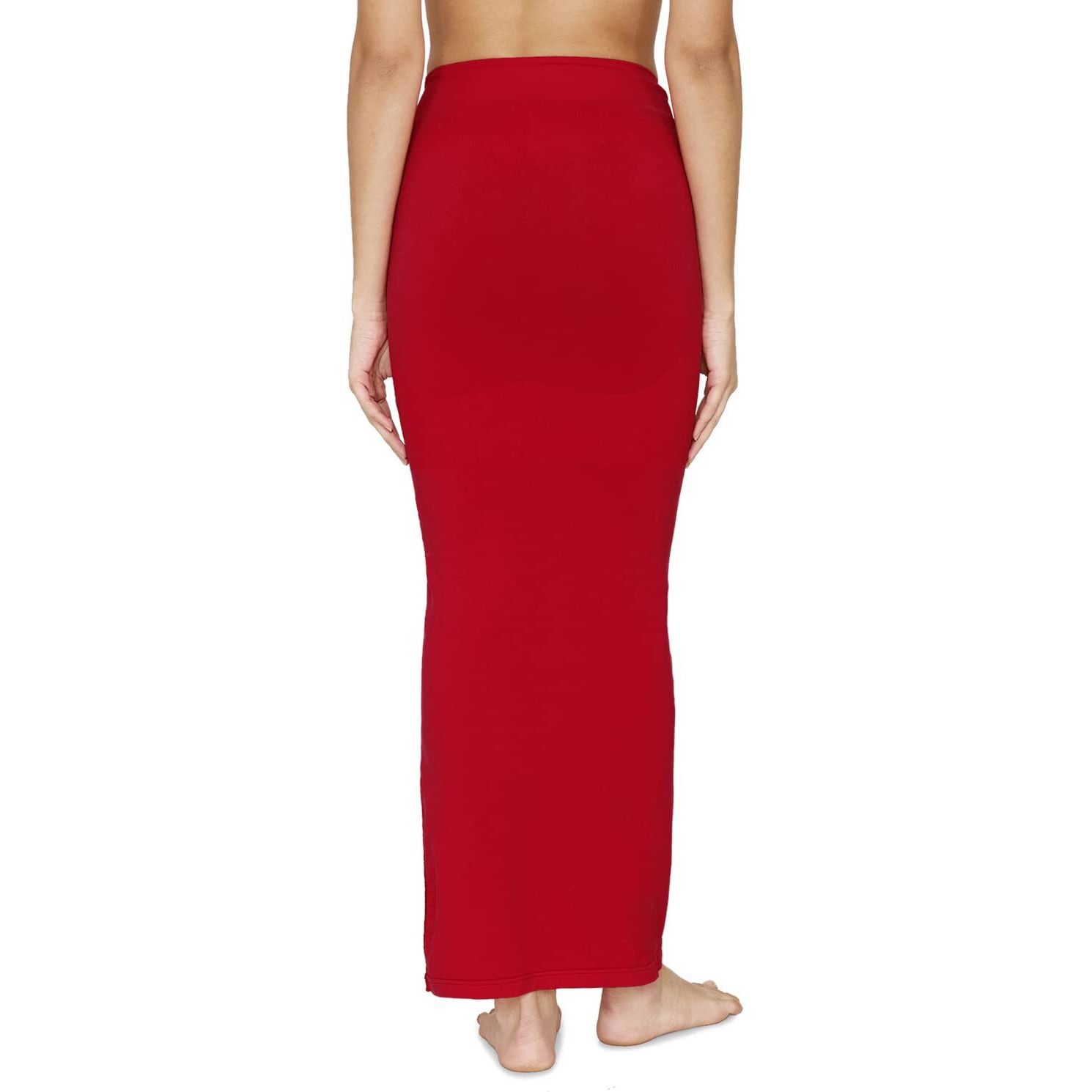 Zivame All Day Seamless Mermaid Saree Shapewear With Removable Drawcord For Women - Tango Red1