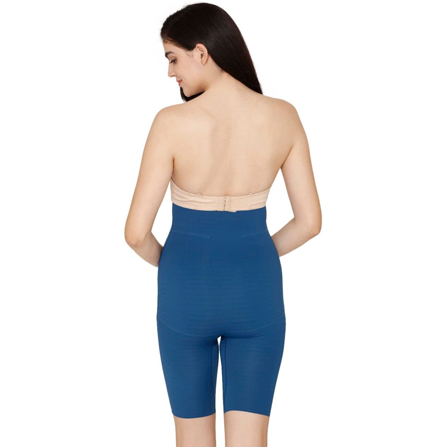 Zivame All Day Highwaist Butt Enhancing Thigh Shaper & Tummy Shaper - Poseidon Blue