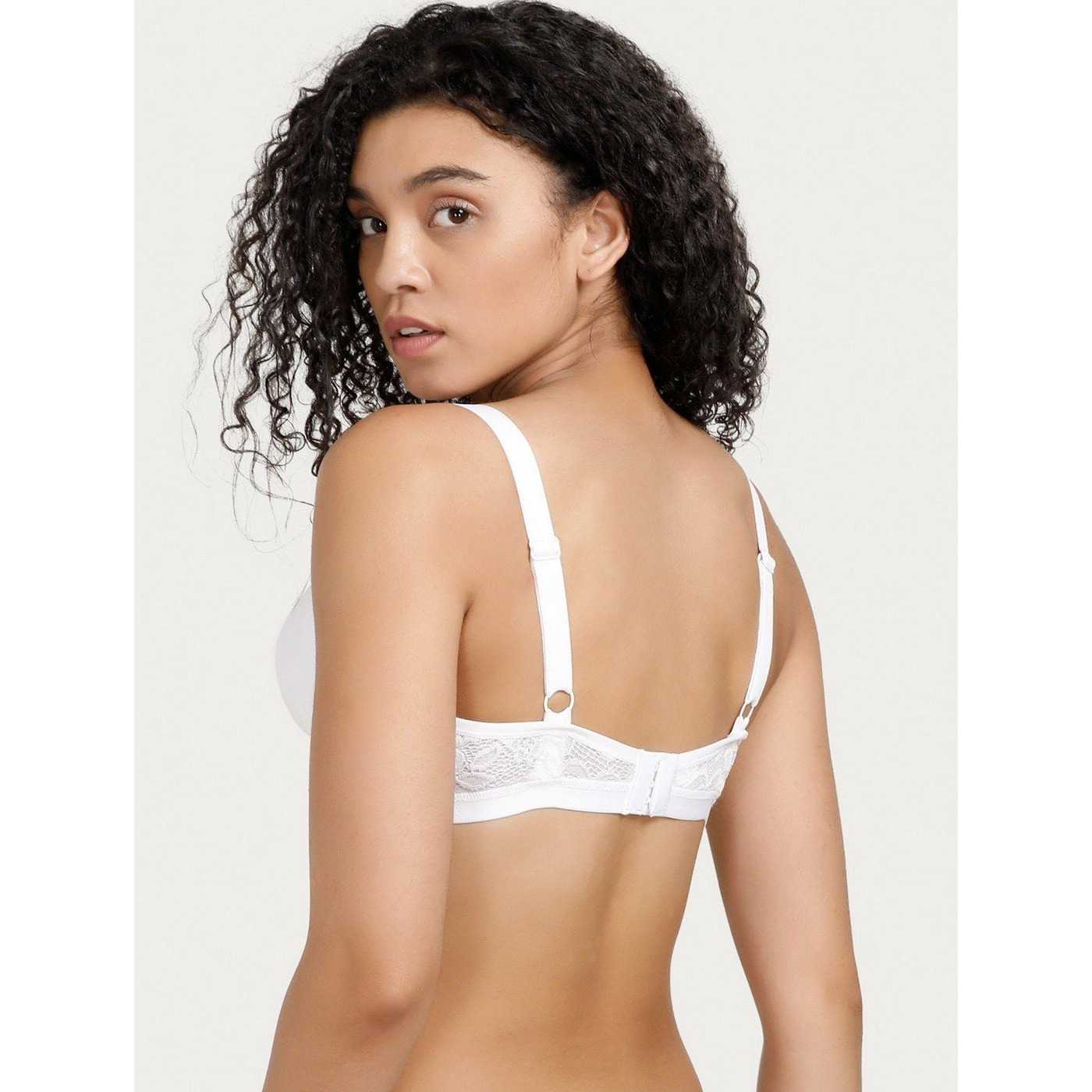 Rosaline By Zivame Women's Non Padded Non Wired Bra (Py10Hl-White_32D)