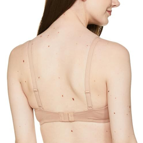 Zivame Women's Half Cup Padded Non Wired Bra (Zi1137-Nude_Beige_38D)