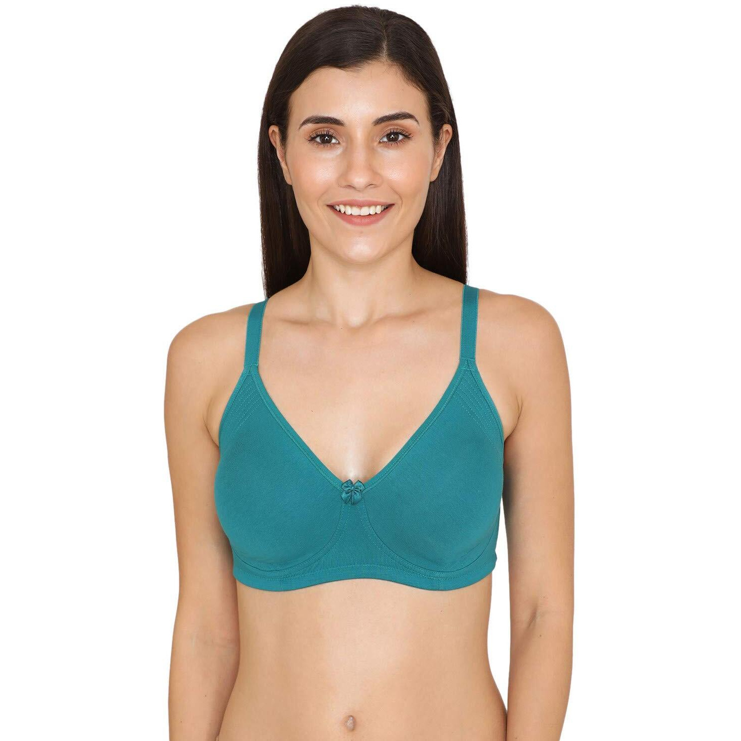 Rosaline By Zivame Women's Wirefree Bra (Ro00Roap010Blue0034C_Blue_34C)