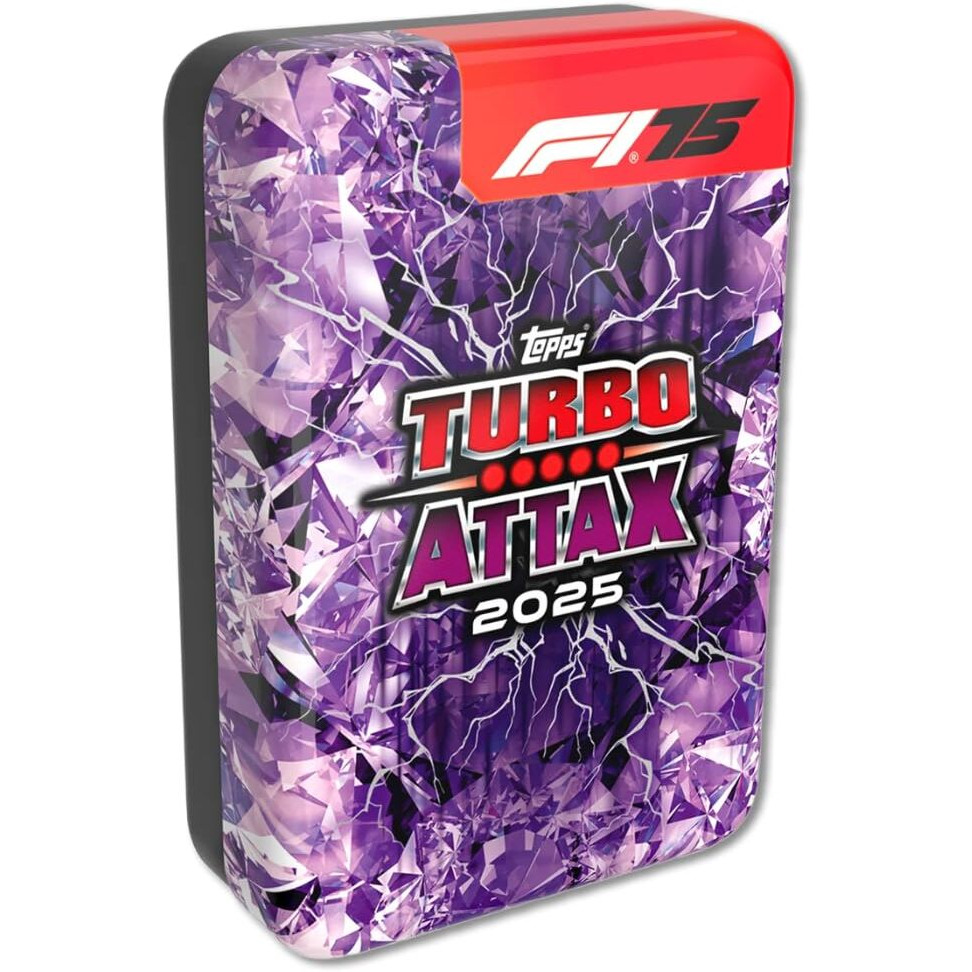 Topps Turbo Attax Formula 1 2025 Trading and Collectible Card Game(Mega Tin - Lightining Lids)