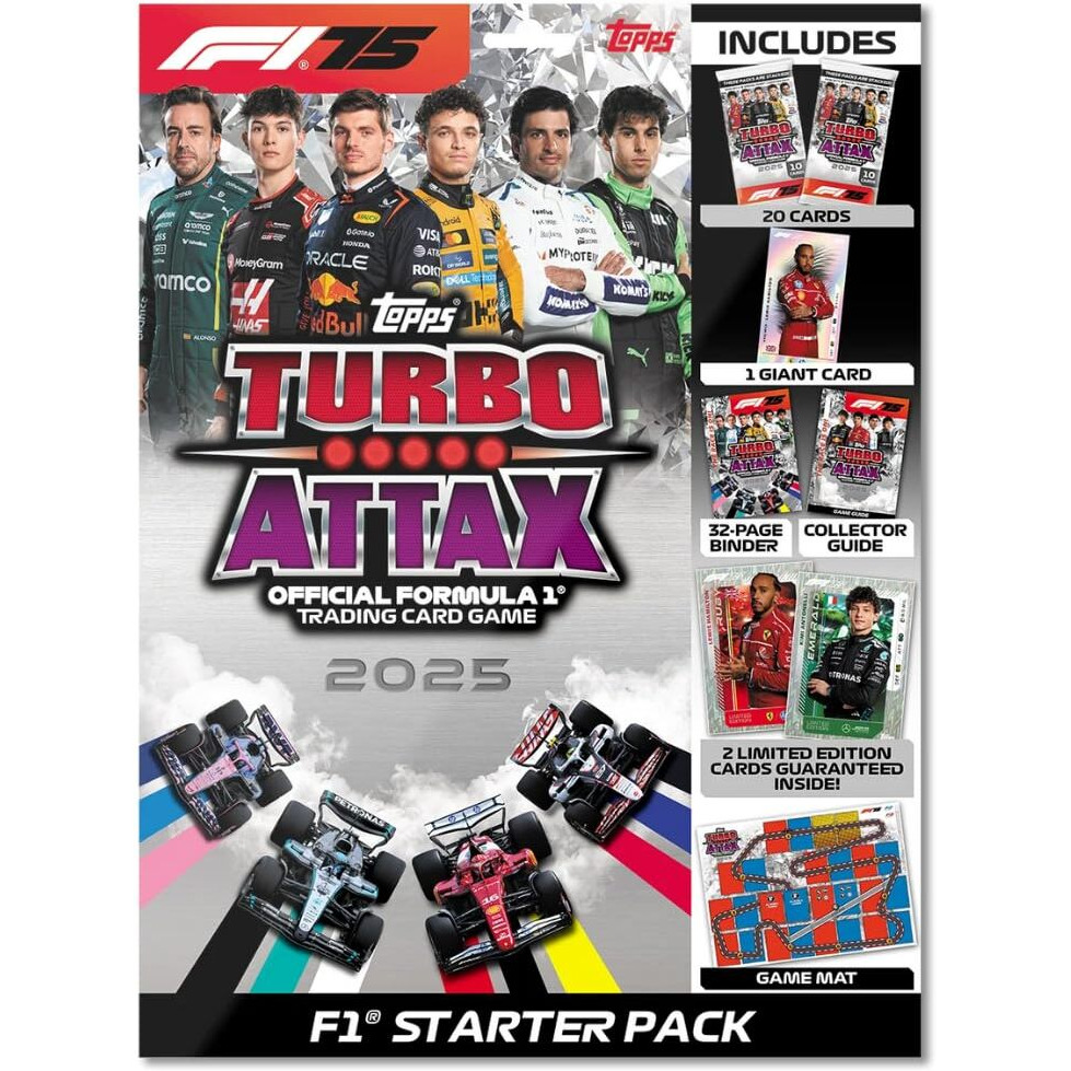 Topps Turbo Attax Formula 1 2025 Trading and Collectible Card Game (Standard Starter Pack)