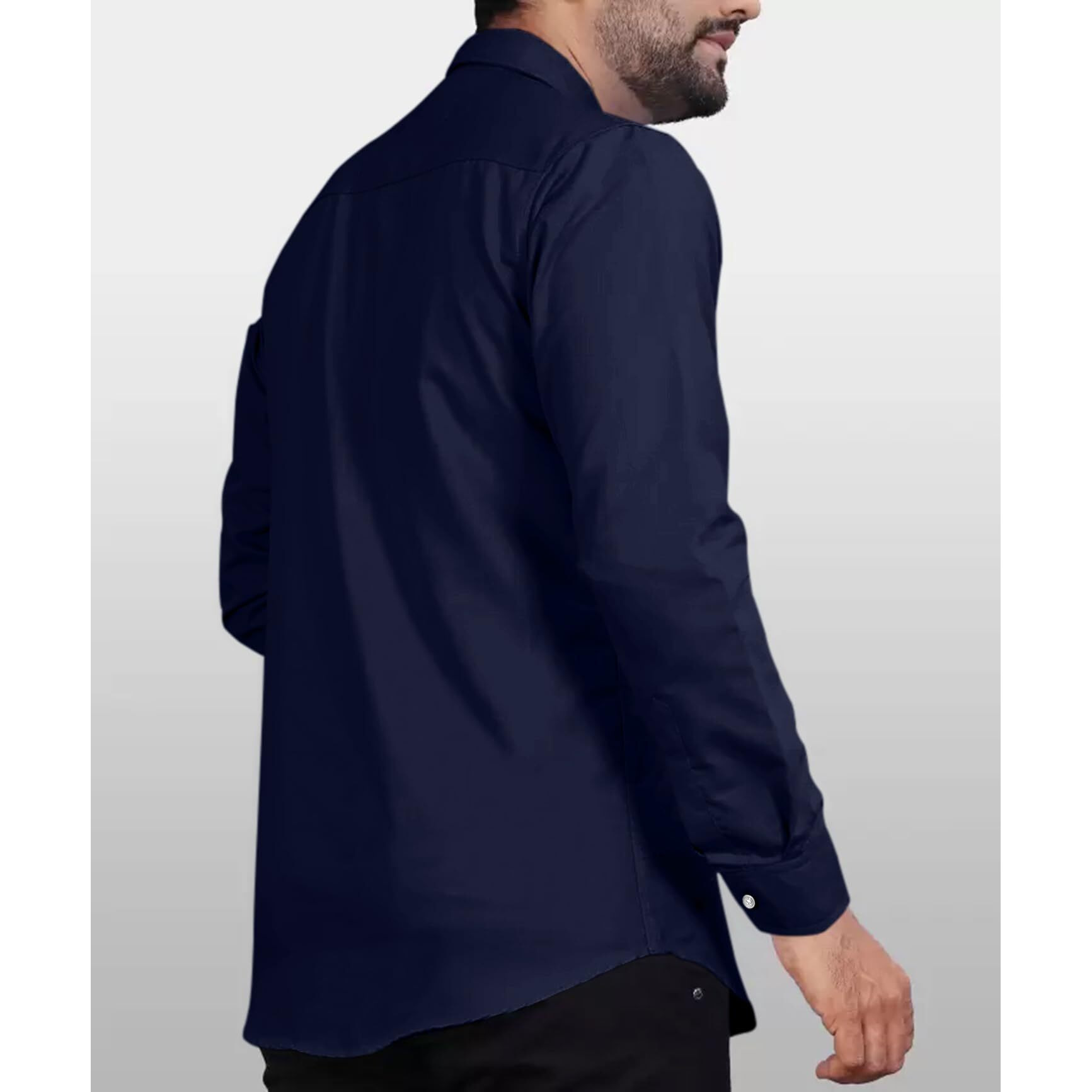 Finivo Fashion Mens Cotton Regular Fit Casual Shirt (Small, Navy Blue)