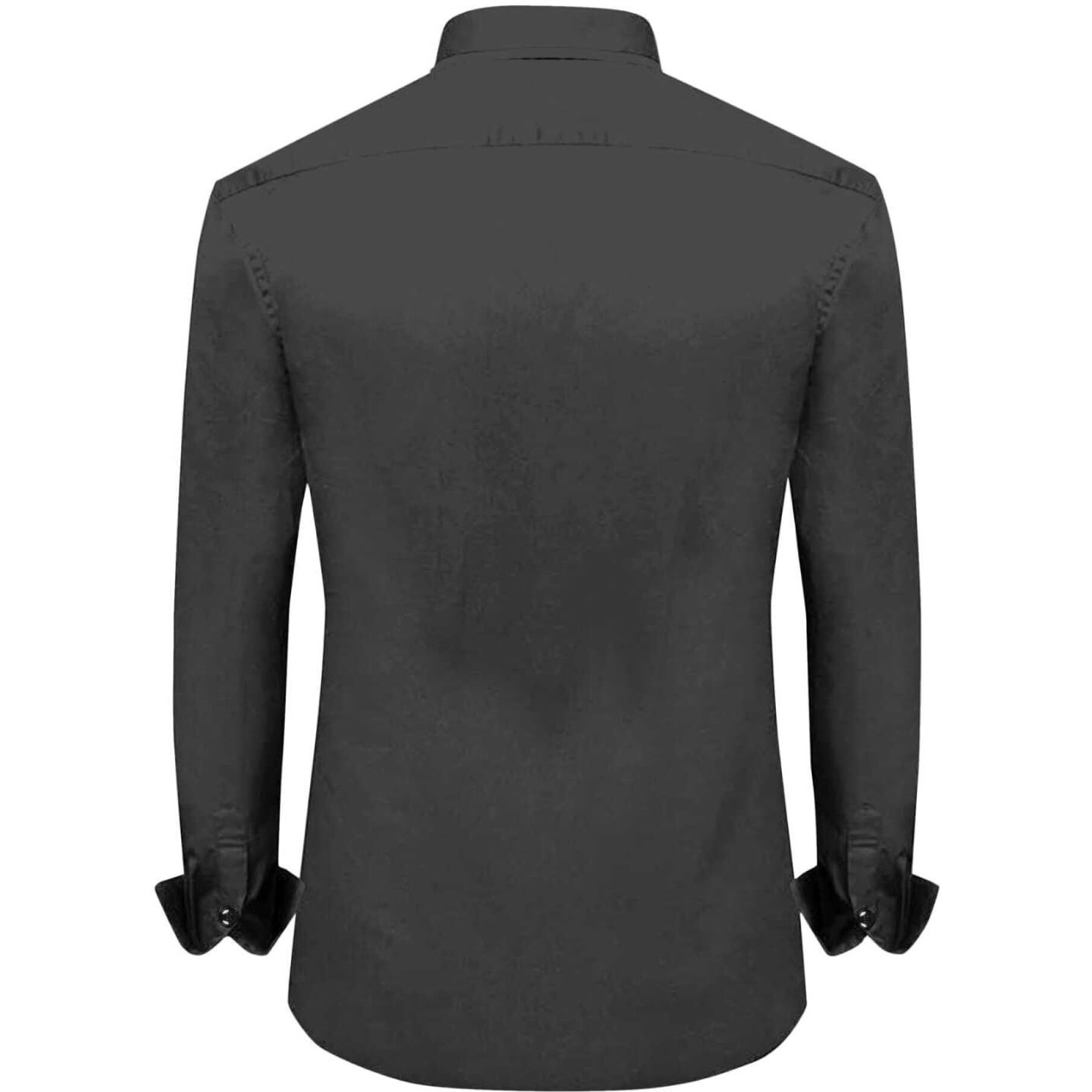 Rebelify Double Pocket With Flap Men Cargo Cotton Shirt Black