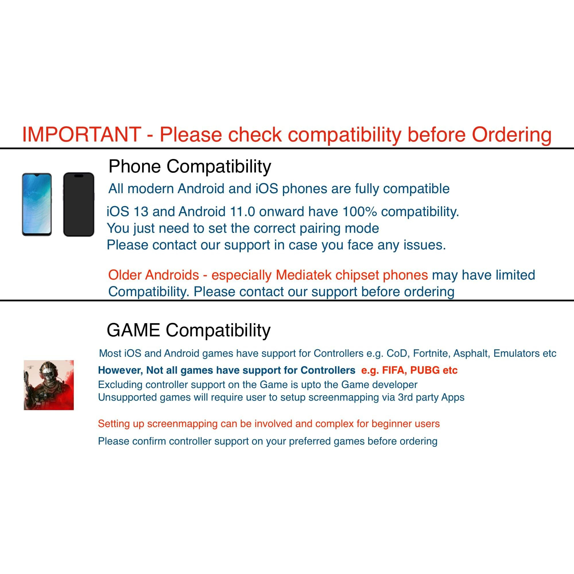 Ninjadog Astra One Mobile Gaming controller - Red/Blue