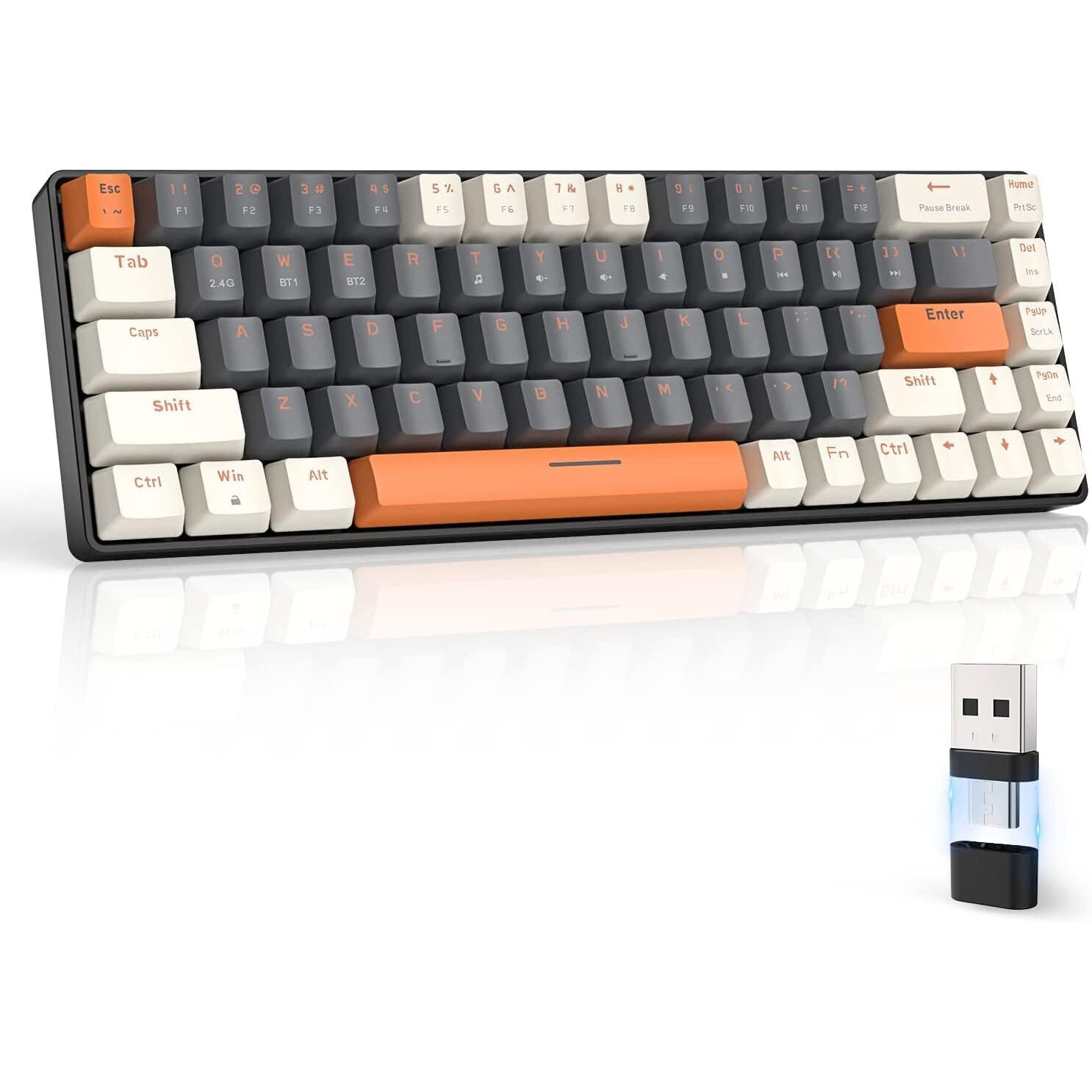 Varna Pro  Mechanical wireless keyboard Body Color Orange/White, switch blue