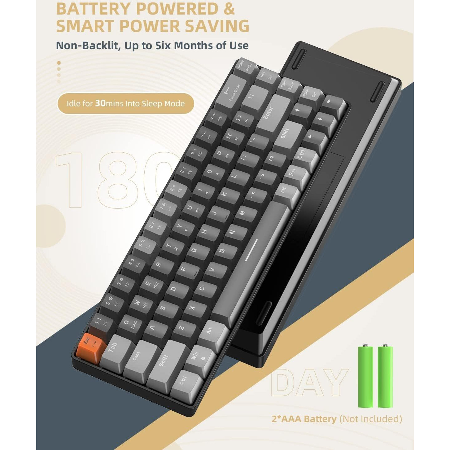 Varna Pro  Mechanical wireless keyboard Body Color Orange/White, switch blue