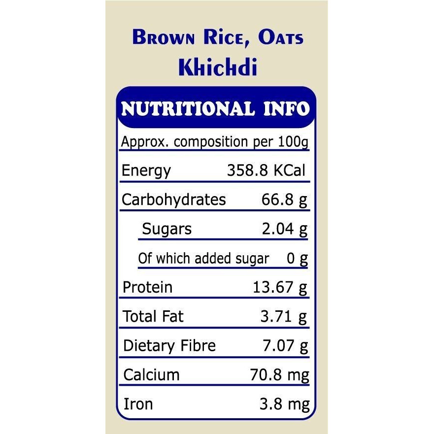 TummyFriendly Foods Organic Brown Rice, Oats Khichdi Mix for Toddler, 1 year plus Cereal (200 g, 12+ Months)