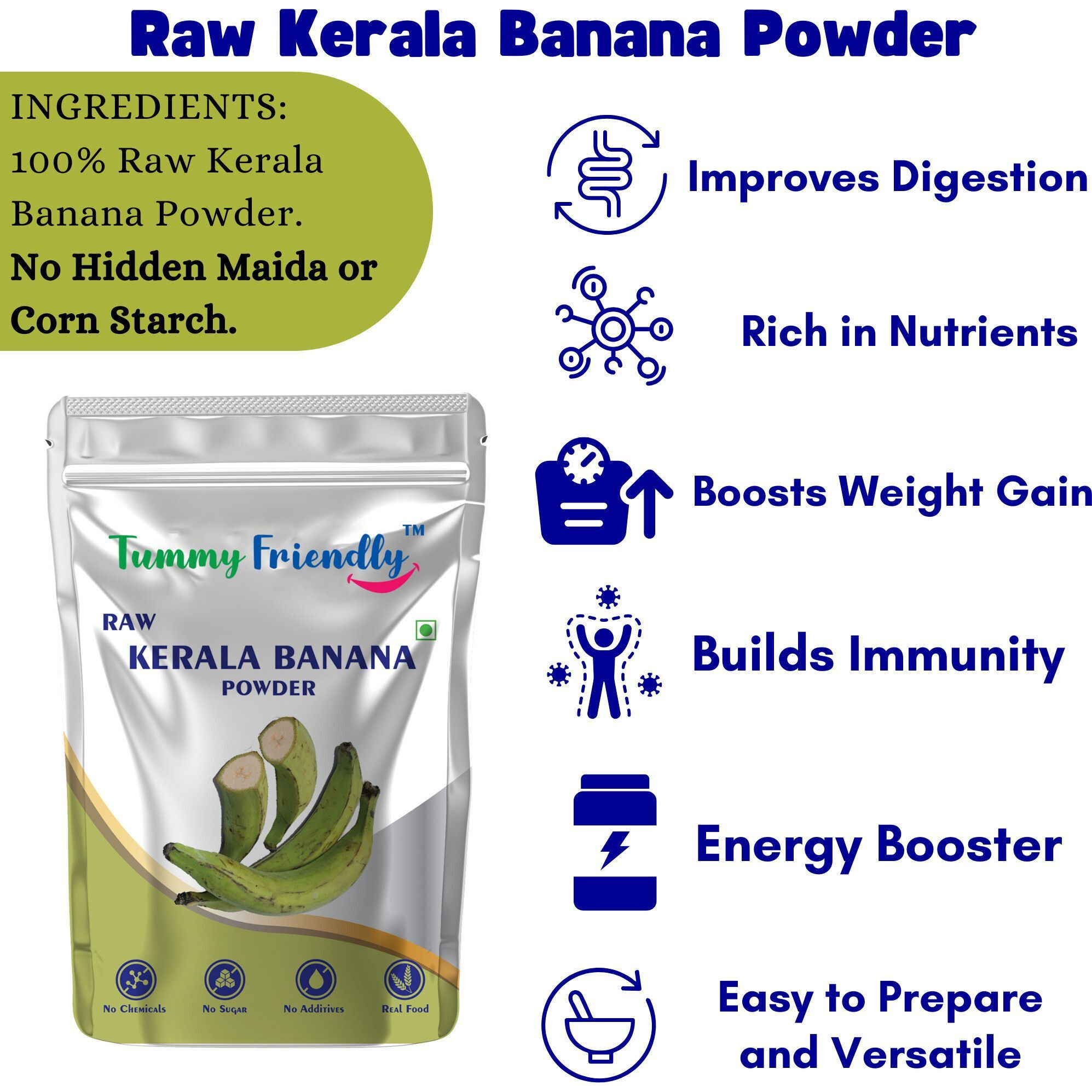 TummyFriendly Foods Dry Dates Powder from Premium Arabian Dates. Kharek Powder Unflavored Powder (200 g, Pack of 2)