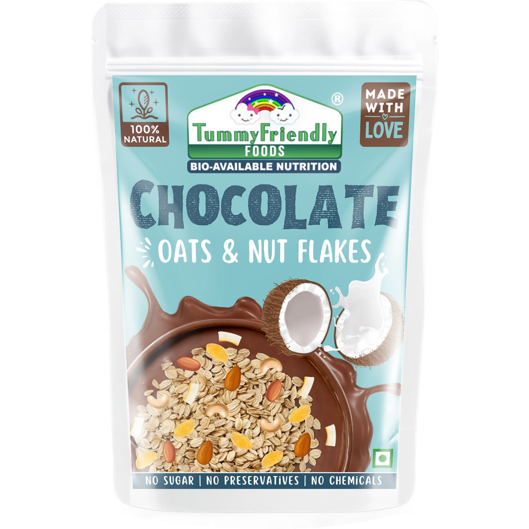 TummyFriendly Foods Tummy Friendly Foods Chocolate Oats and Nuts Mix 200g Baby Snacks 200 g