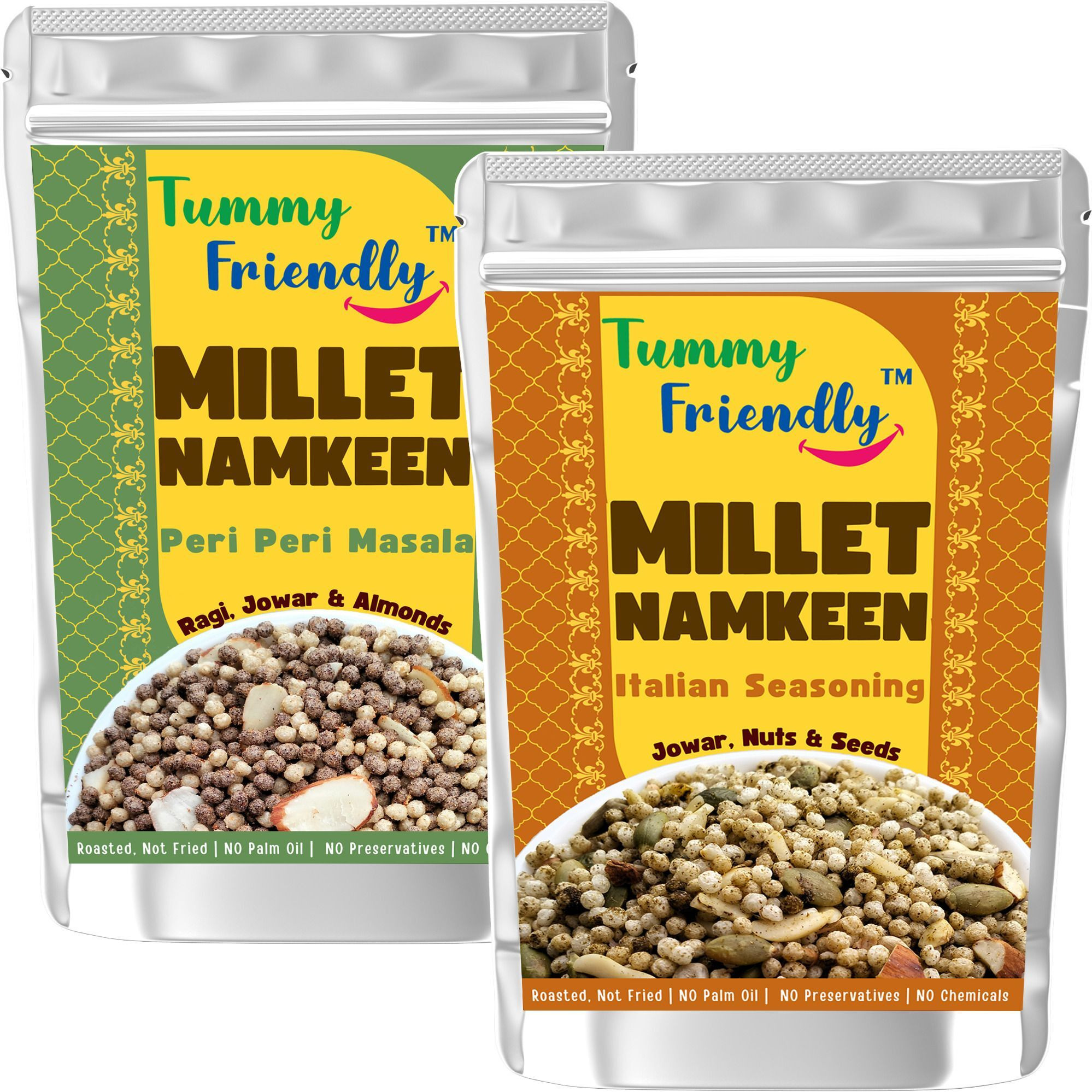TummyFriendly Foods TummyFriendly Healthy Snacks - ChocoCripsies, MilletBites, SweetnSalt, ChocoNuts Puffcorn (2 x 70 g)