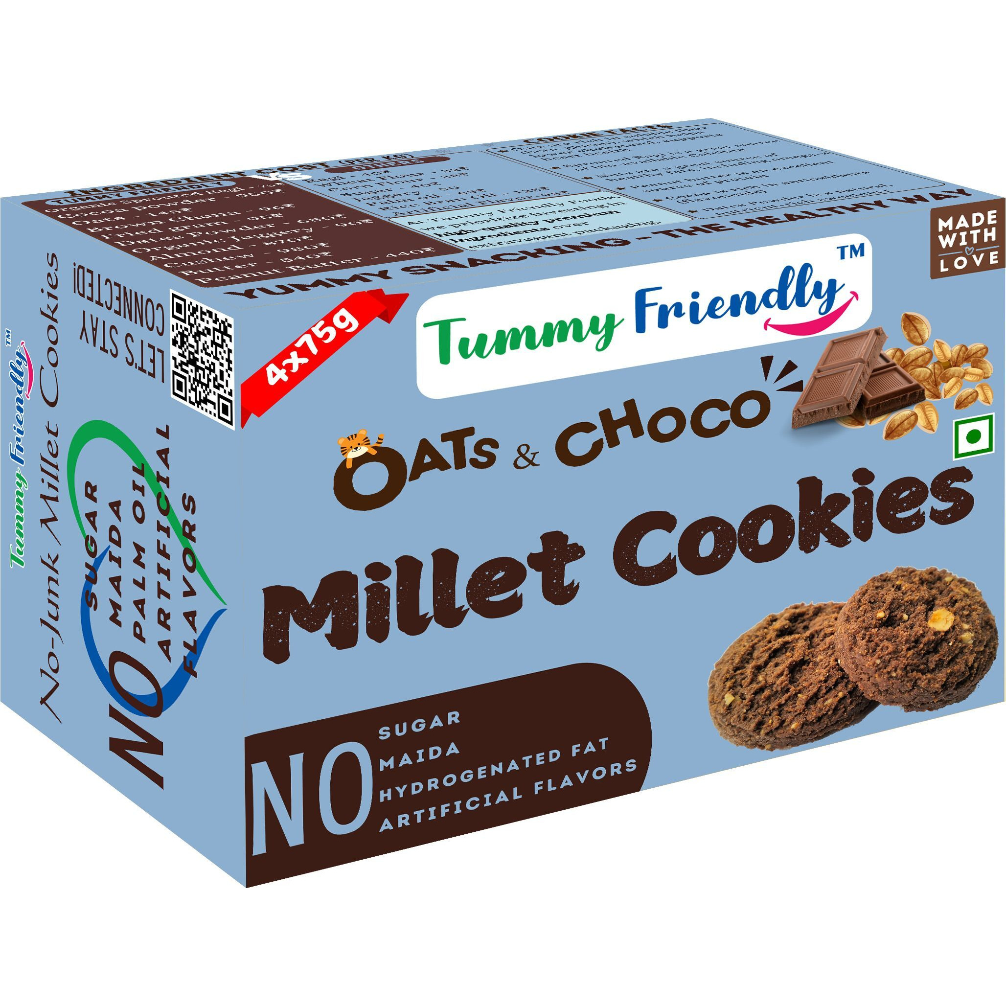TummyFriendly Foods CookiesOatsChoco-4x75-Baby Baby Snacks 300 g