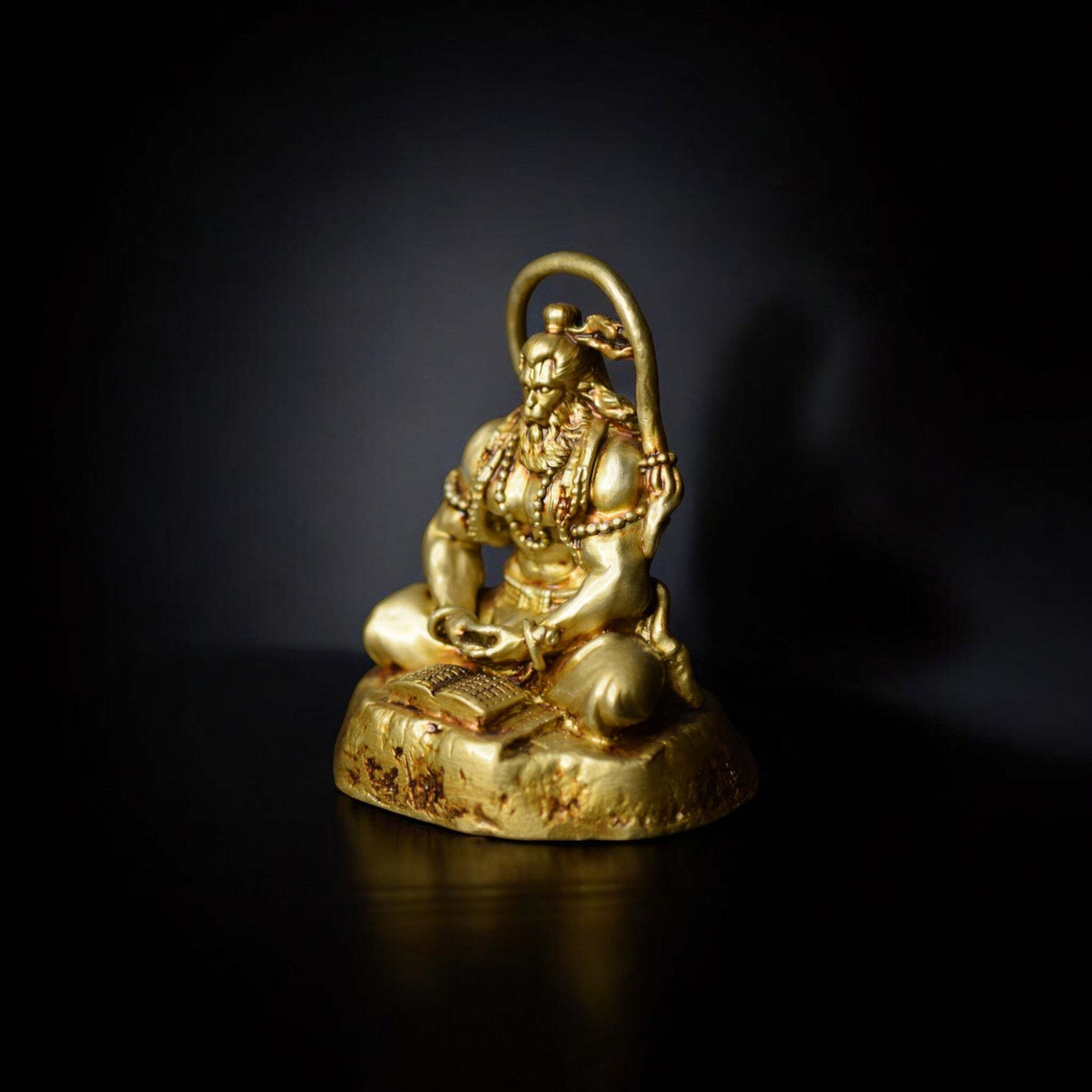 Meditating Hanuman ji Murti for car dashboard - Spiritual Hindu Dcor