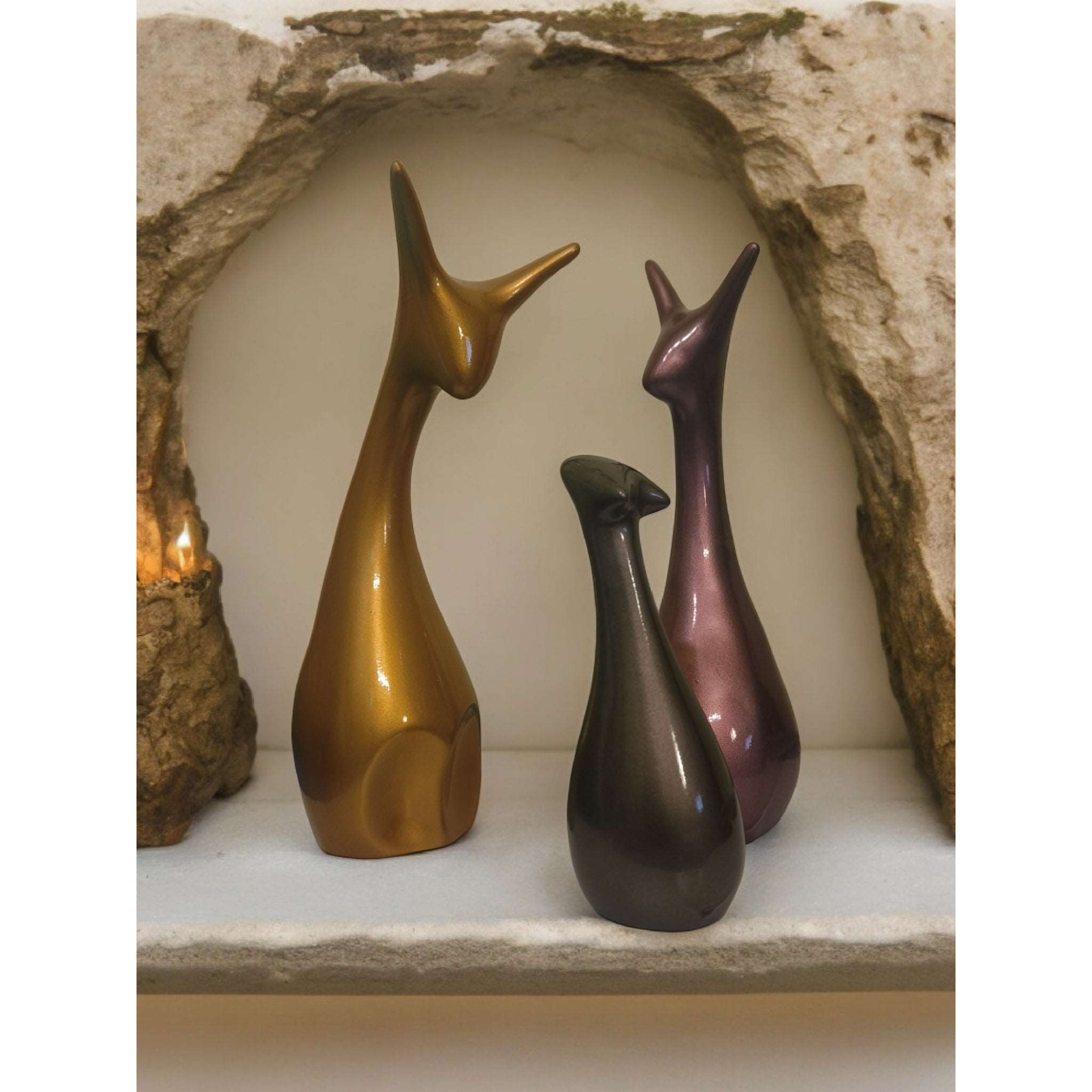 Cat Family Sculptures Whimsical Feline Charm for Your Home and bedroom