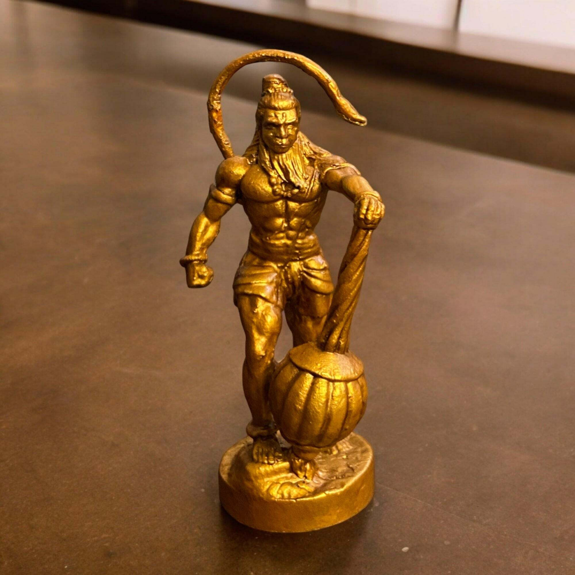 Hanuman Ji with Gada Murti  Divine Protector for Your Car's Dashboard
