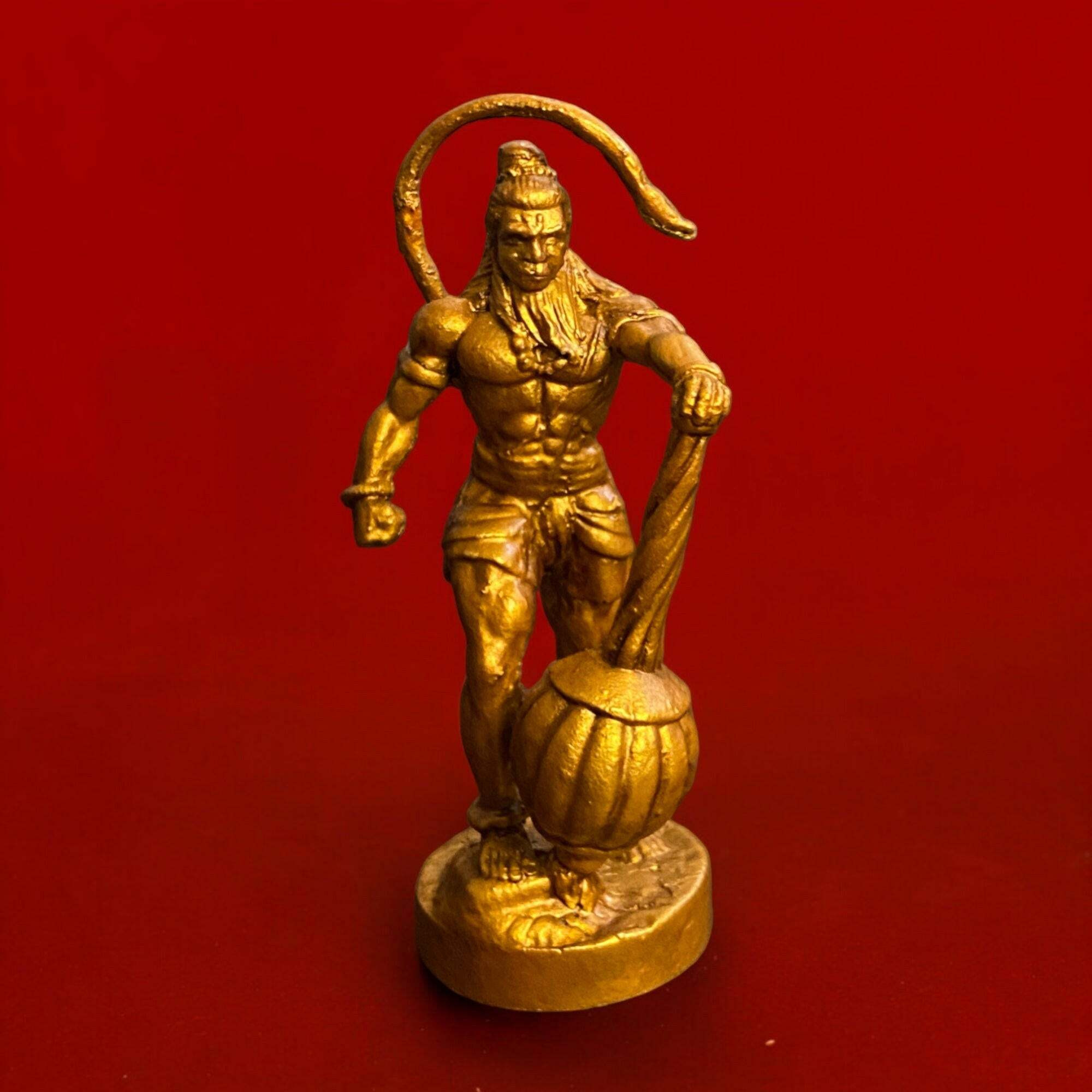 Hanuman Ji with Gada Murti  Divine Protector for Your Car's Dashboard
