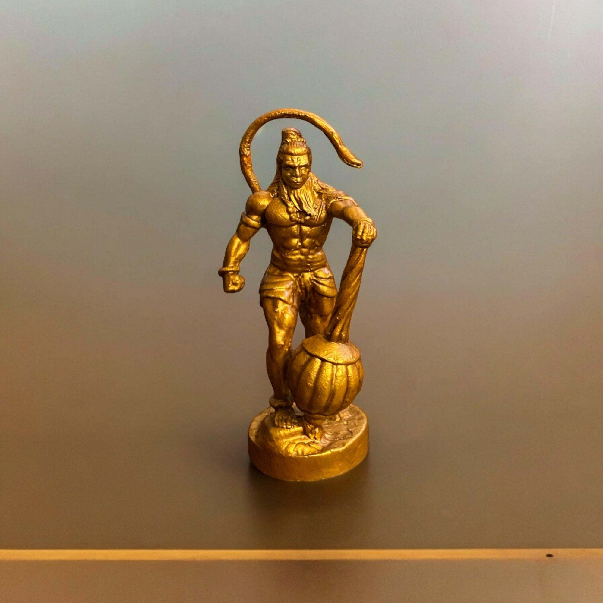 Hanuman Ji with Gada Murti  Divine Protector for Your Car's Dashboard