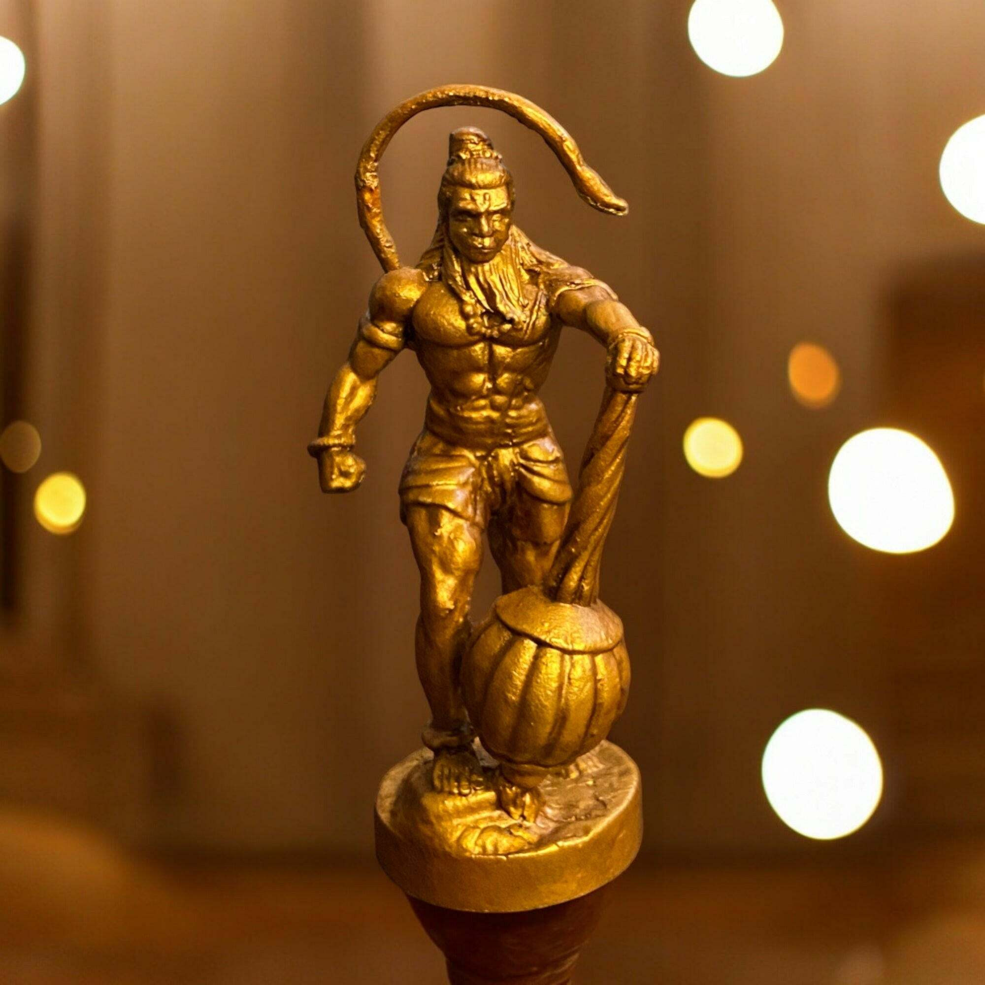 Hanuman Ji with Gada Murti  Divine Protector for Your Car's Dashboard