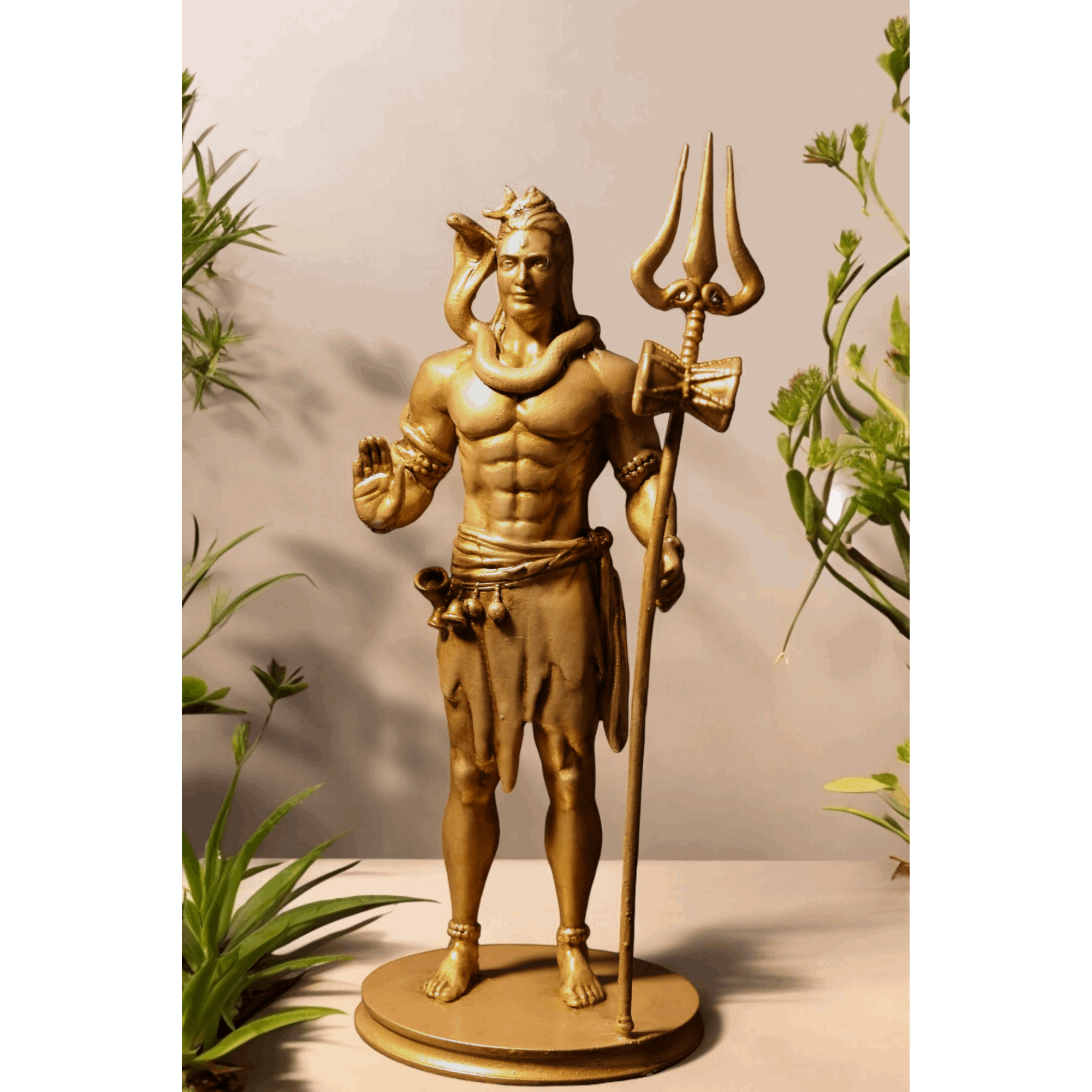 Shiv Ji Murti with Trishul - Divine Guardian
