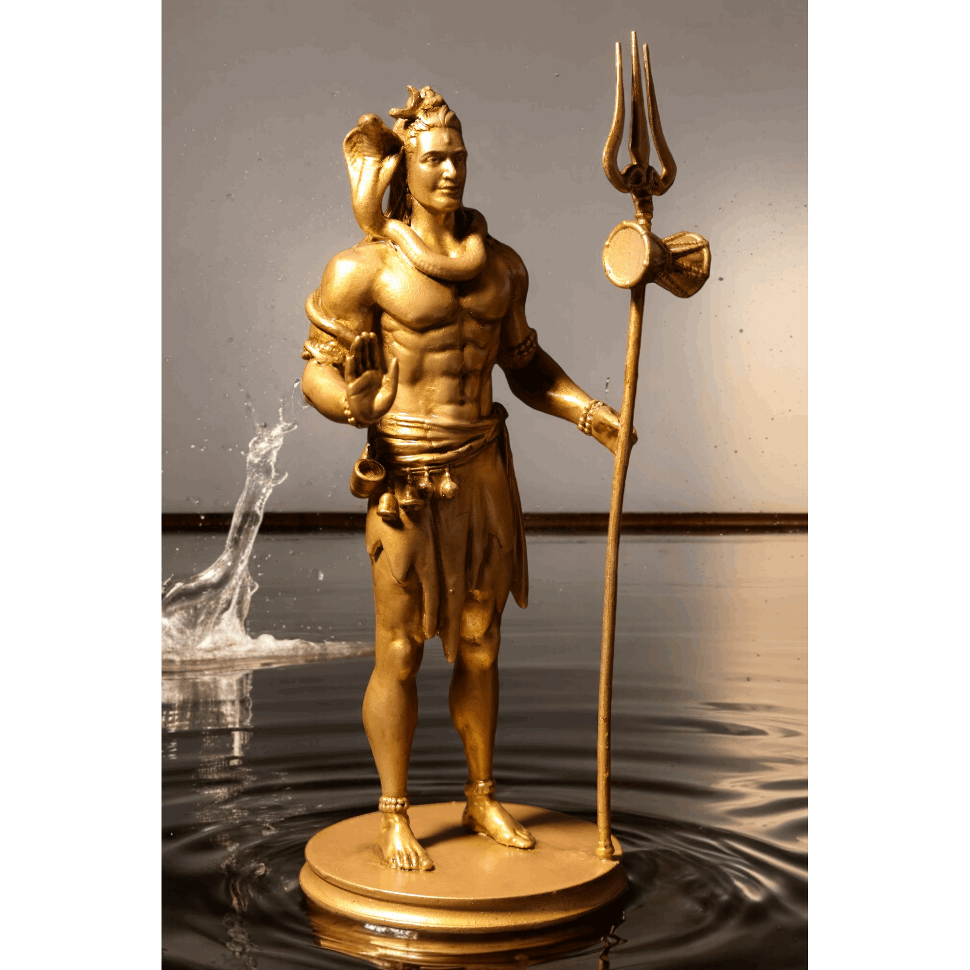 Shiv Ji Murti with Trishul - Divine Guardian