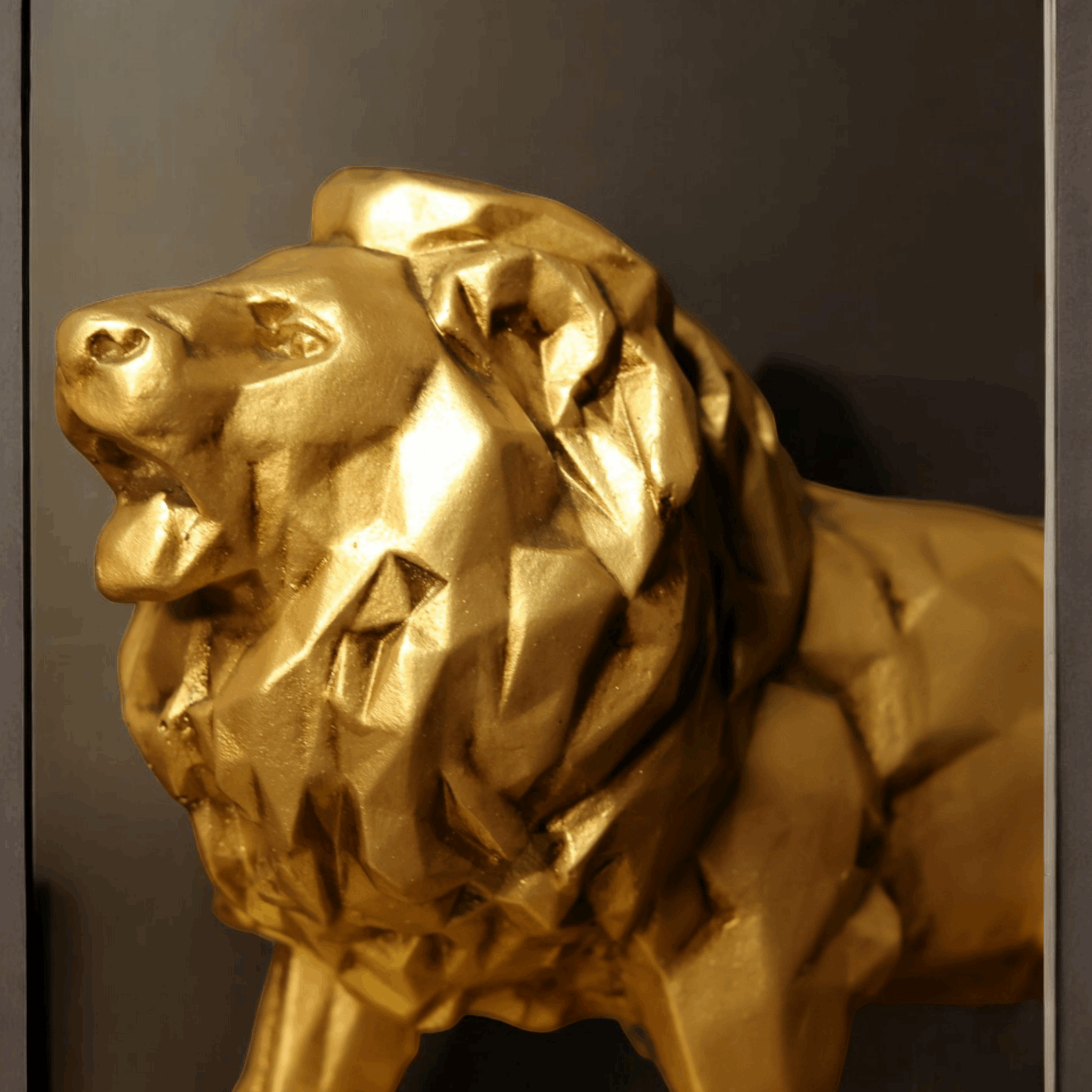 Lion On Rock - Majestic Wildlife Home Dcor