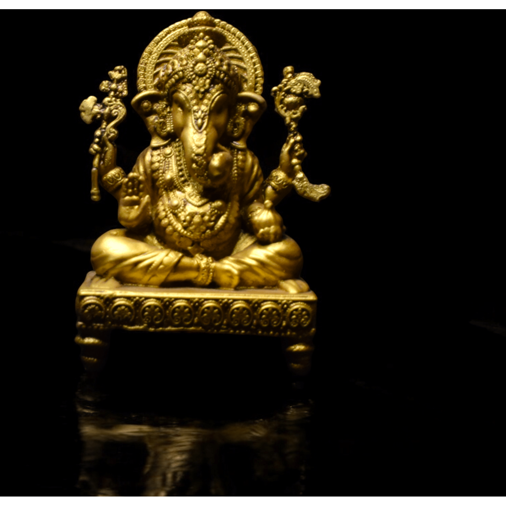 Ganesh ji on chowki- Car dashboard