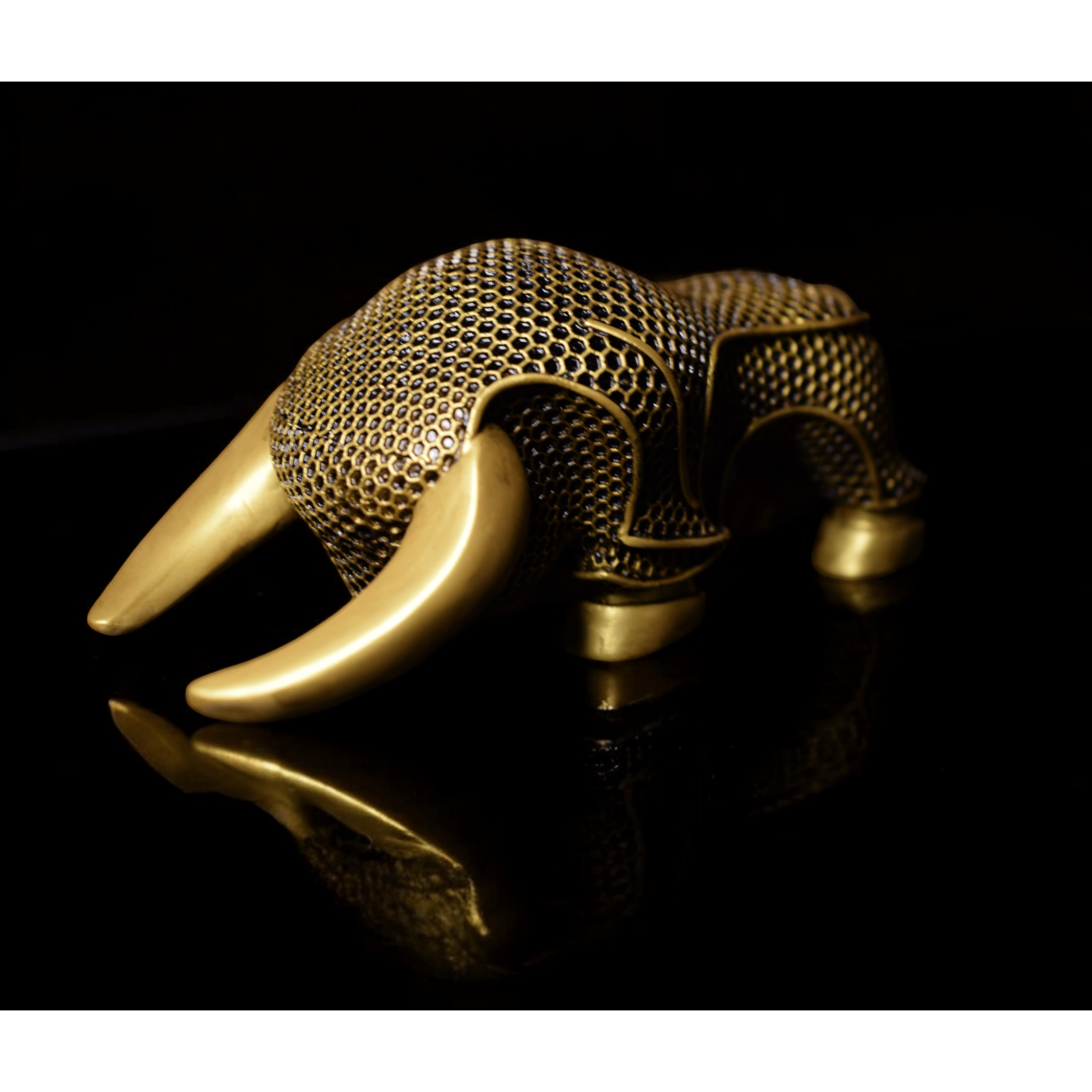 Bull Geometrical Sculpture  Symbol of Strength, Prosperity, and Ambition