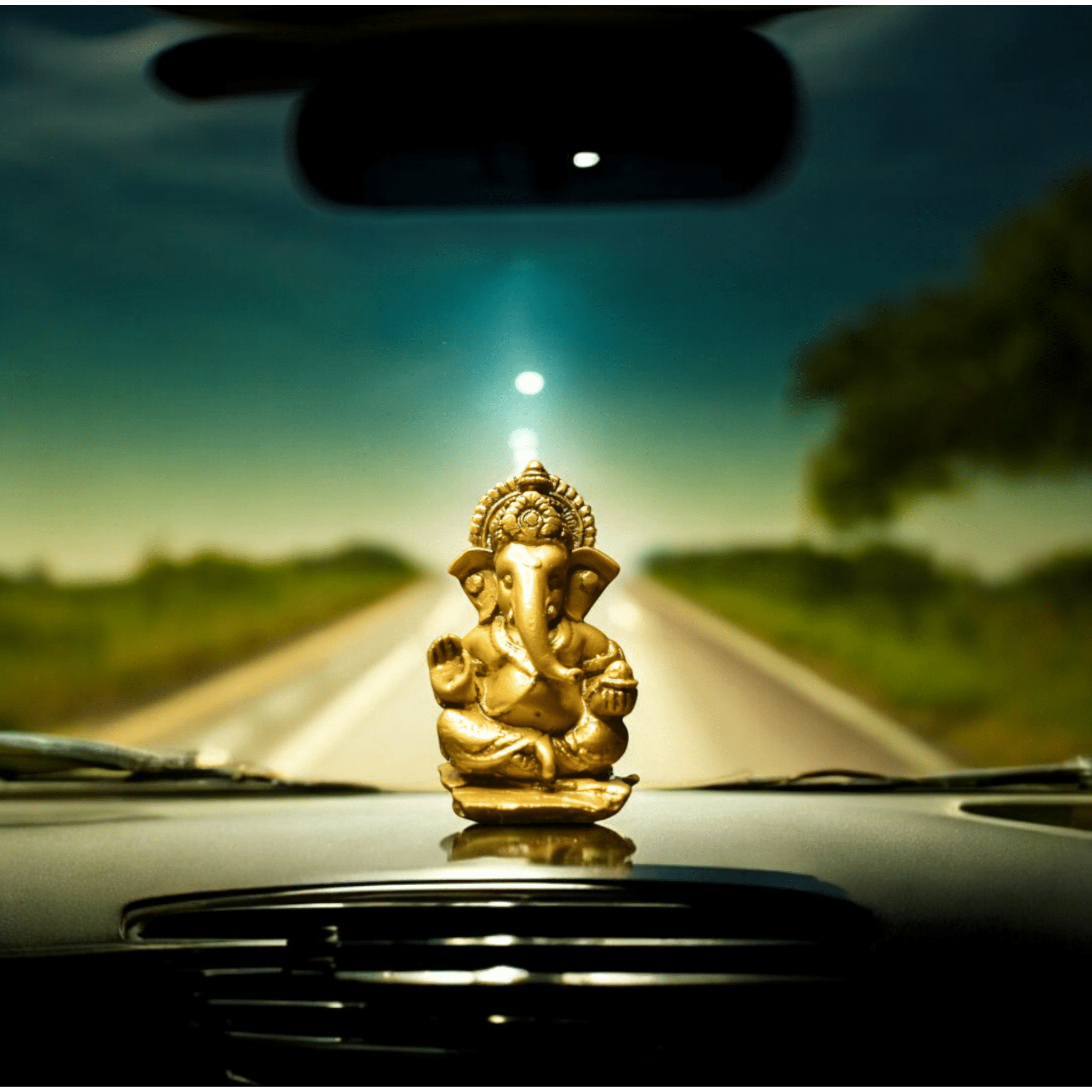Ganesh ji Murti 3 inch (Ganpati Bappa)- Car dashboard